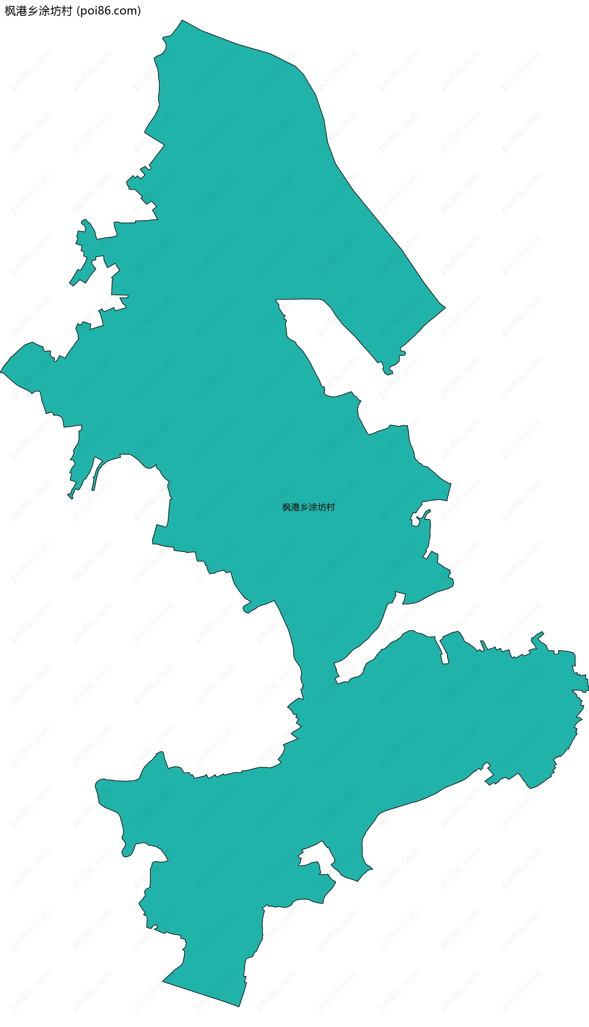 枫港乡涂坊村边界地图
