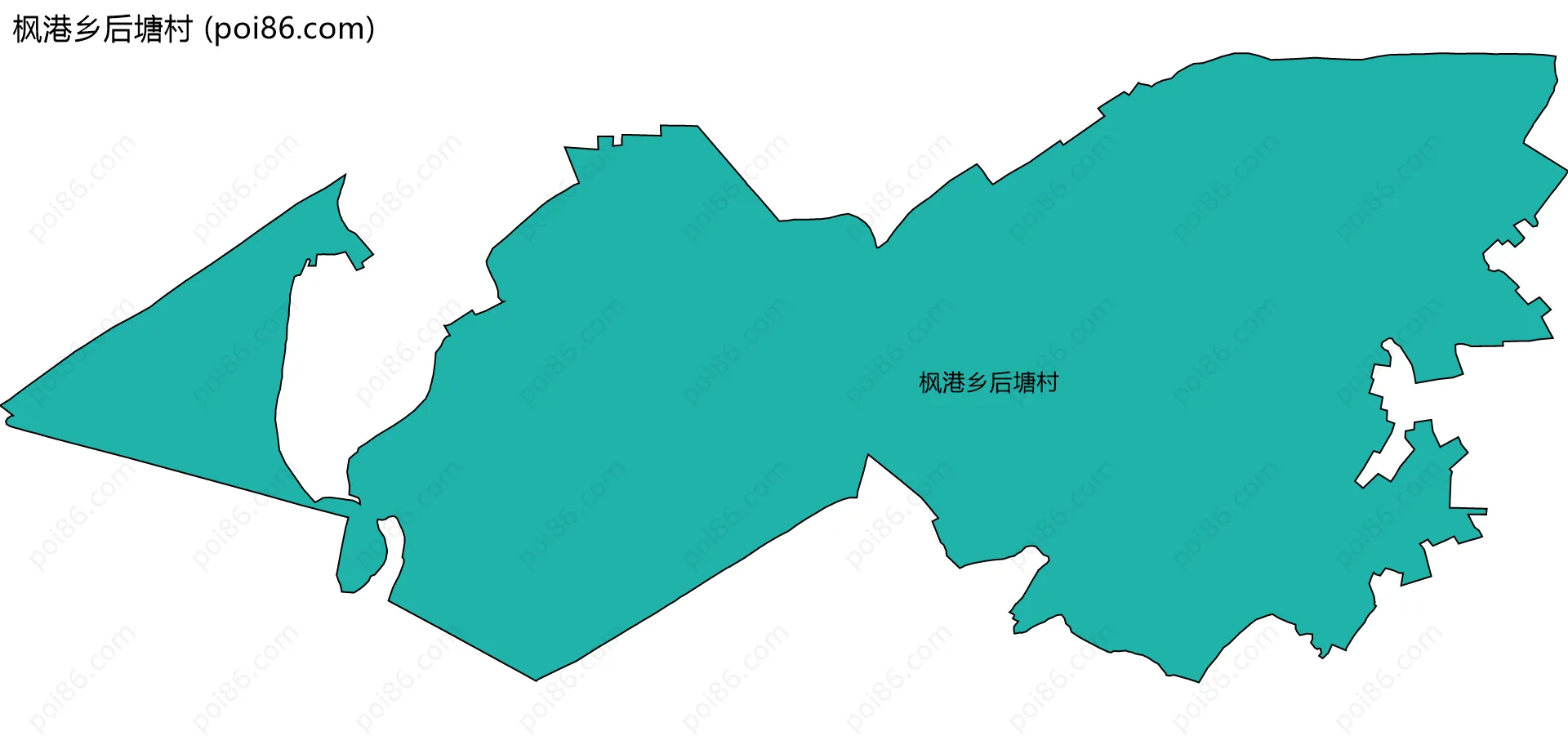 枫港乡后塘村边界地图