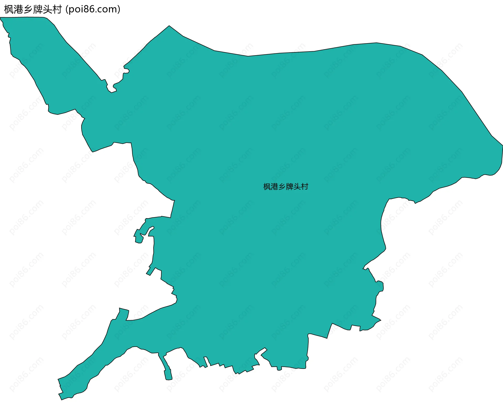 枫港乡牌头村边界地图