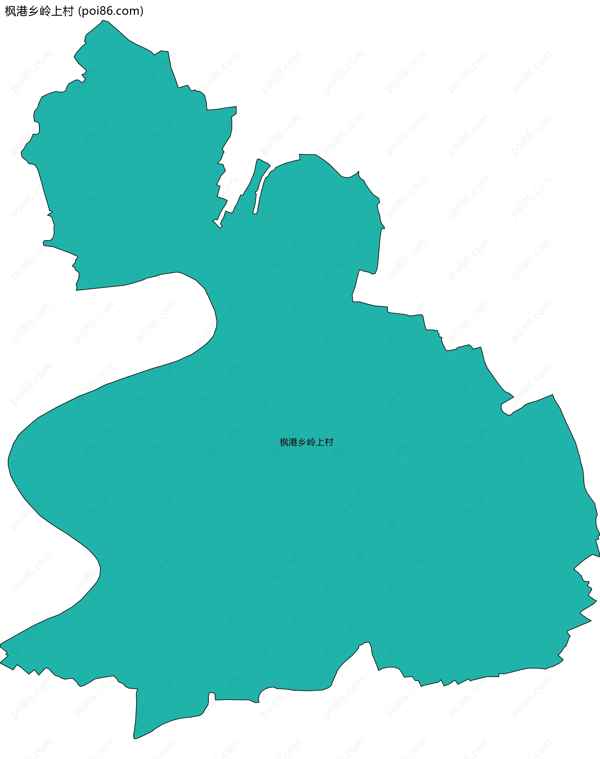 枫港乡岭上村边界地图