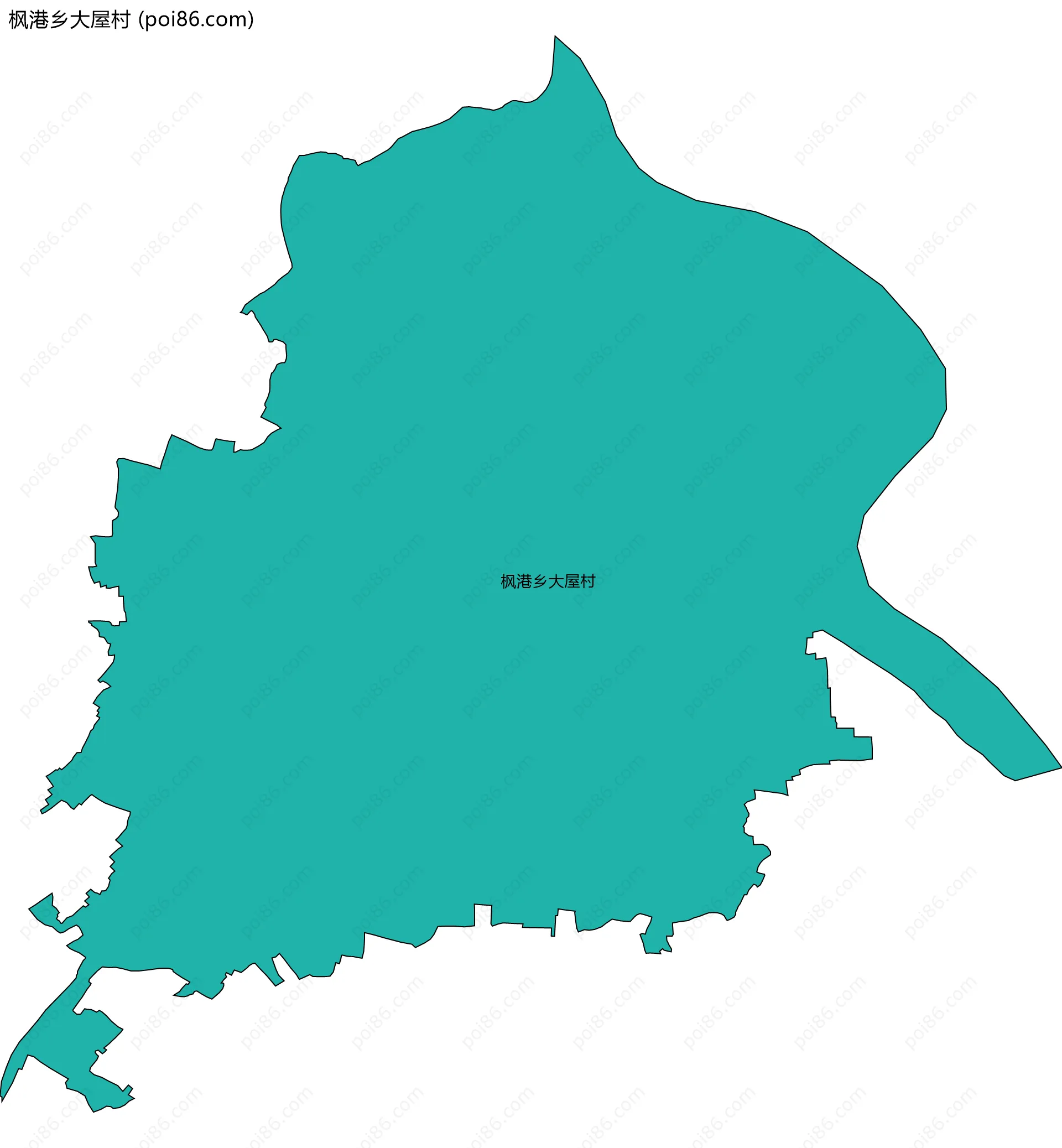枫港乡大屋村边界地图