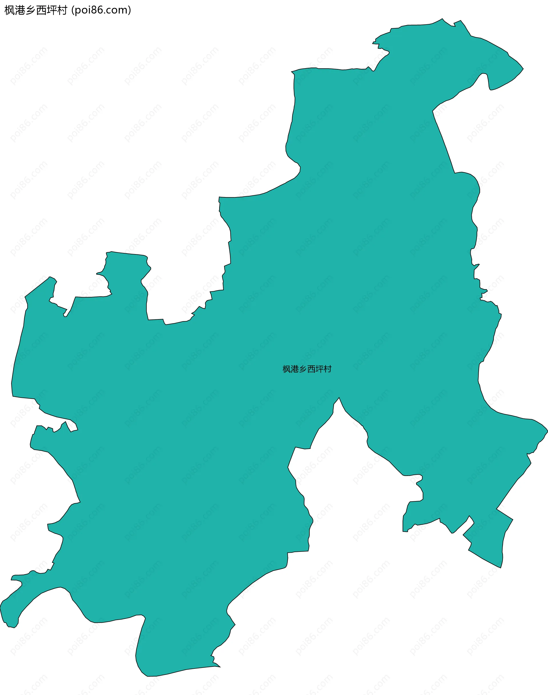 枫港乡西坪村边界地图