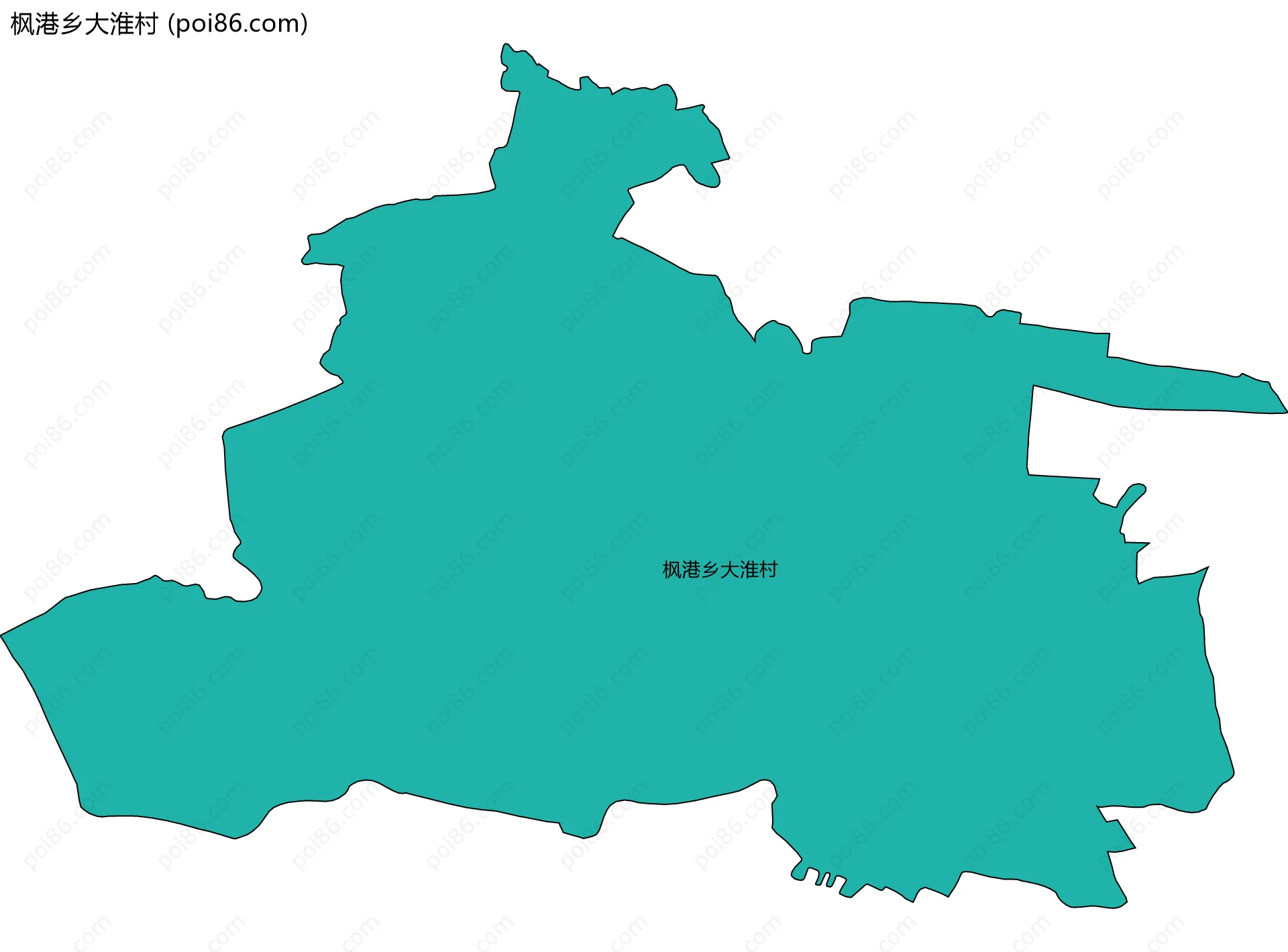 枫港乡大淮村边界地图