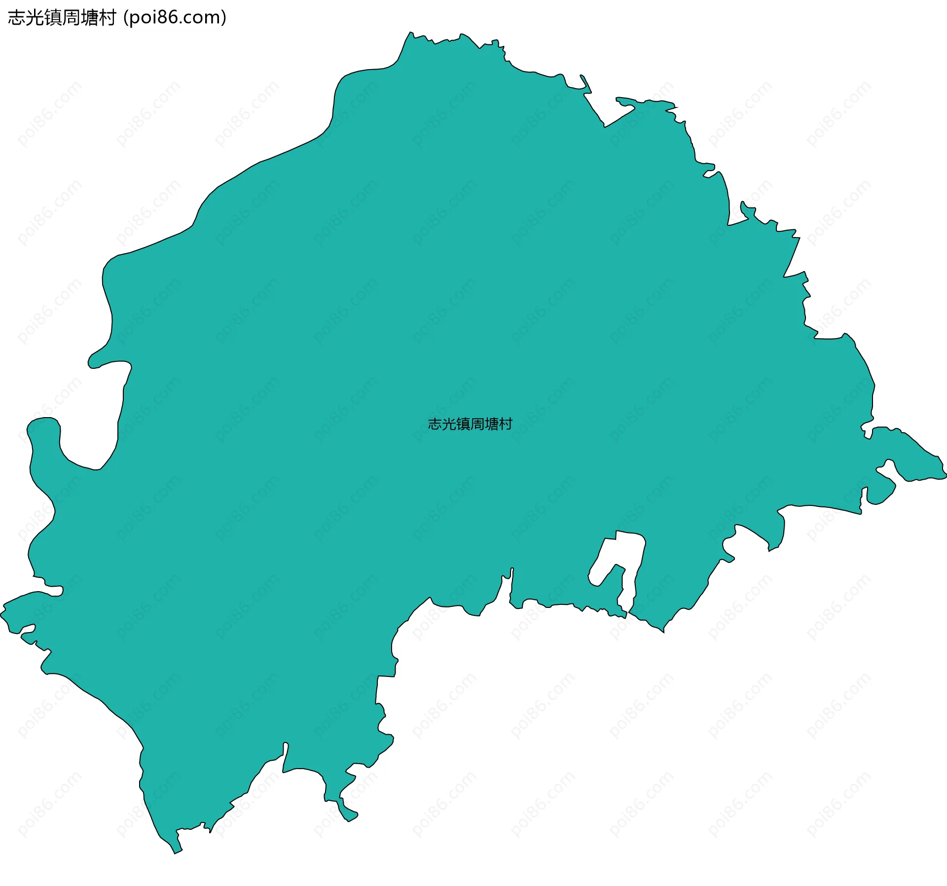 志光镇周塘村边界地图