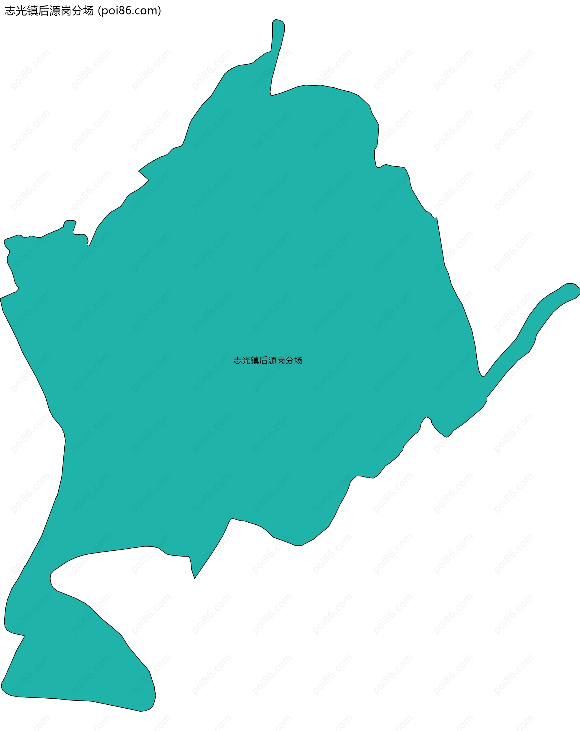 志光镇后源岗分场边界地图