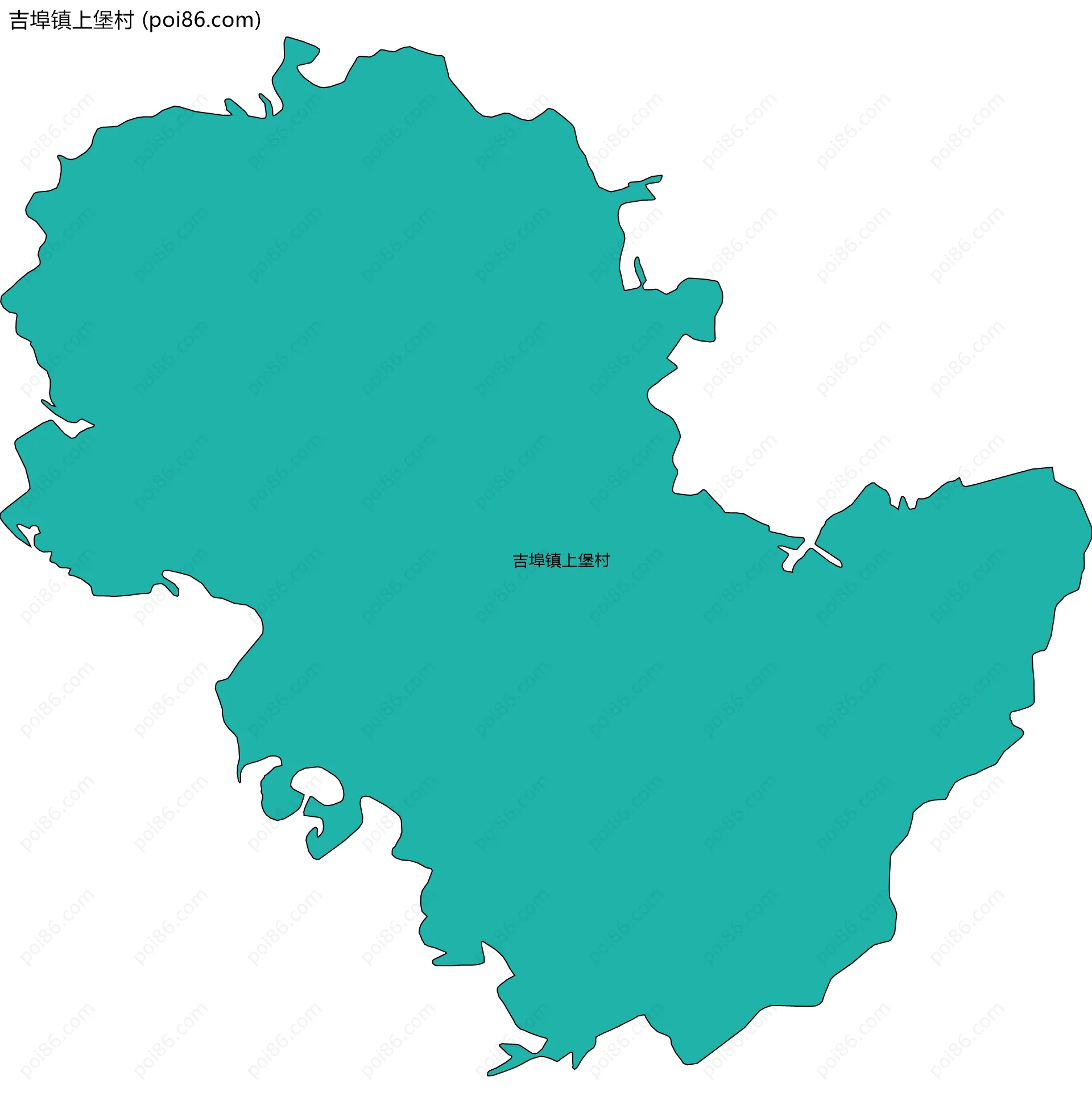 吉埠镇上堡村边界地图
