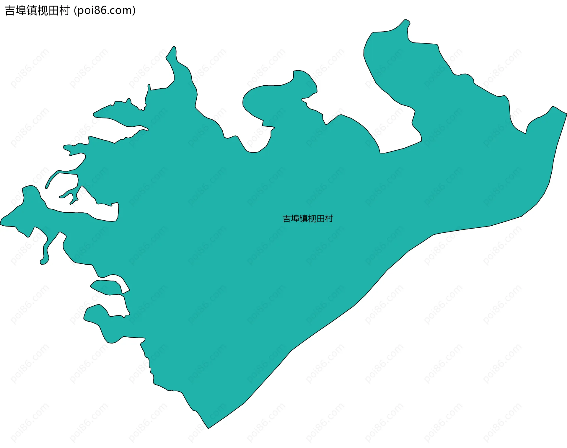 吉埠镇枧田村边界地图
