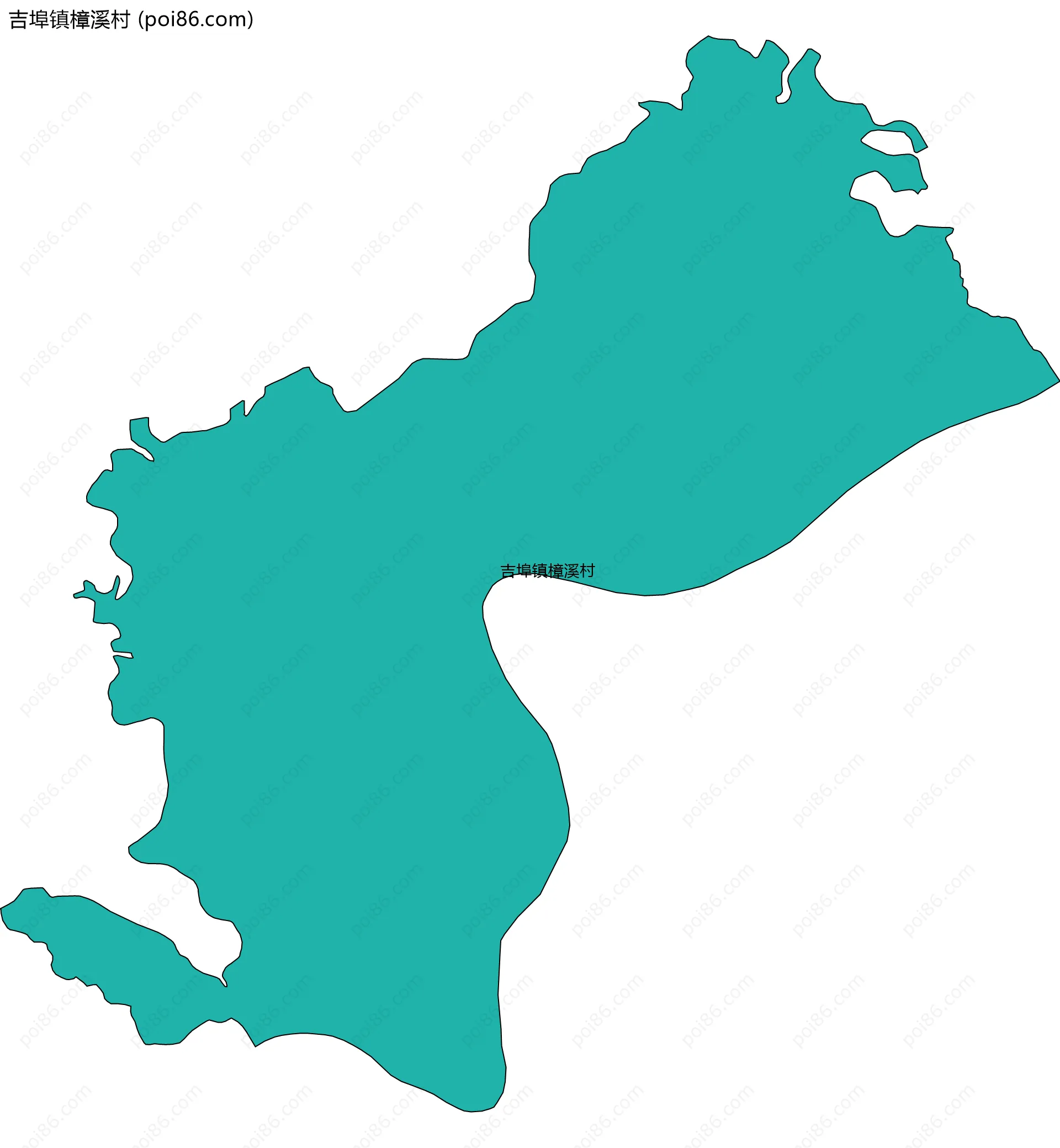 吉埠镇樟溪村边界地图