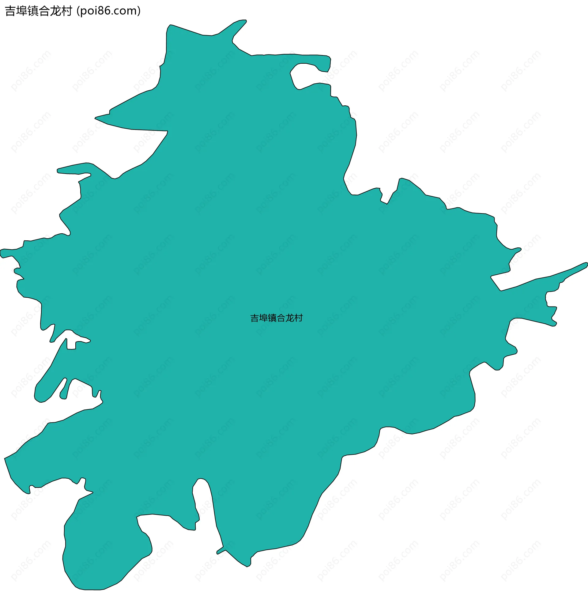 吉埠镇合龙村边界地图