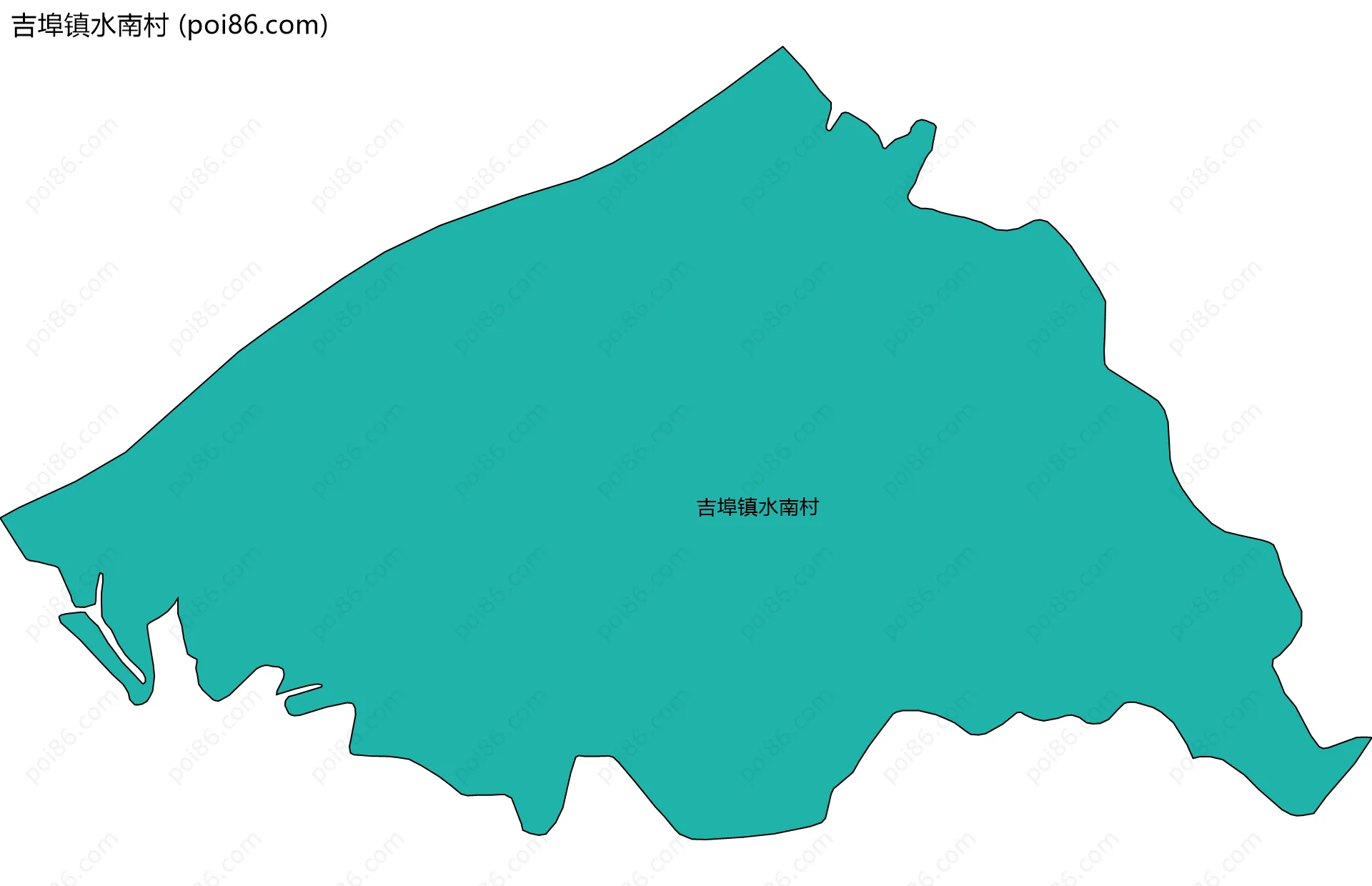吉埠镇水南村边界地图
