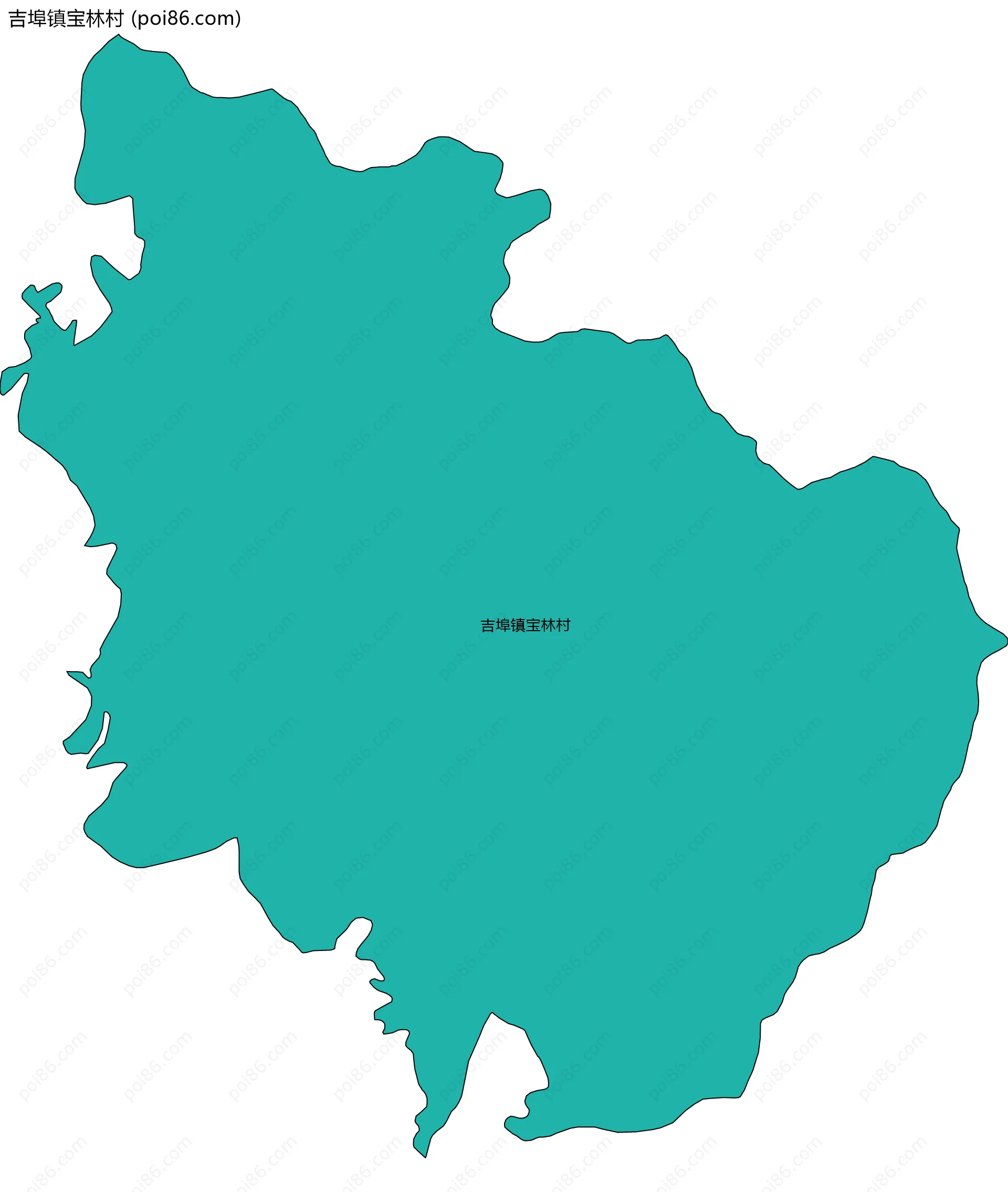 吉埠镇宝林村边界地图