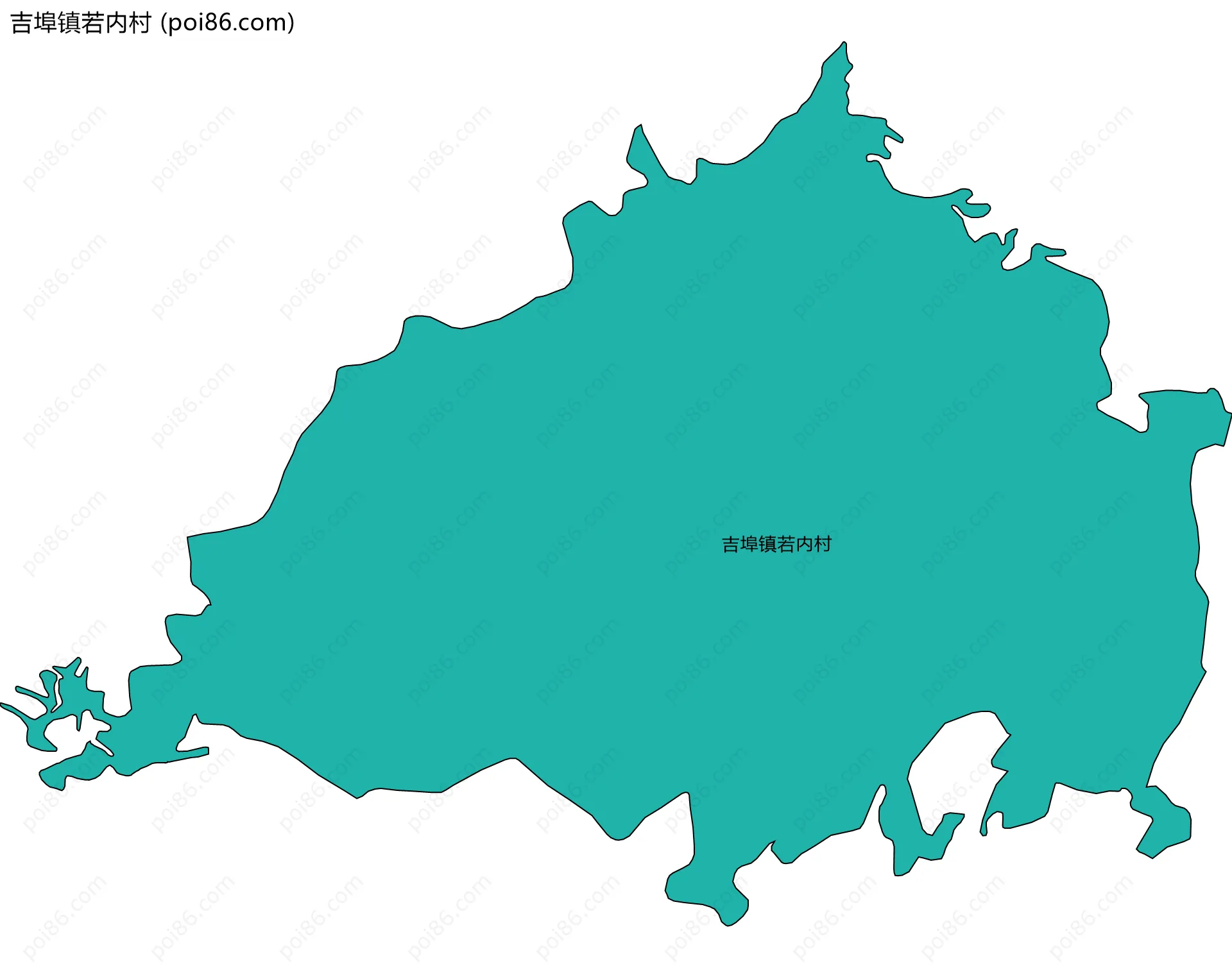 吉埠镇若内村边界地图