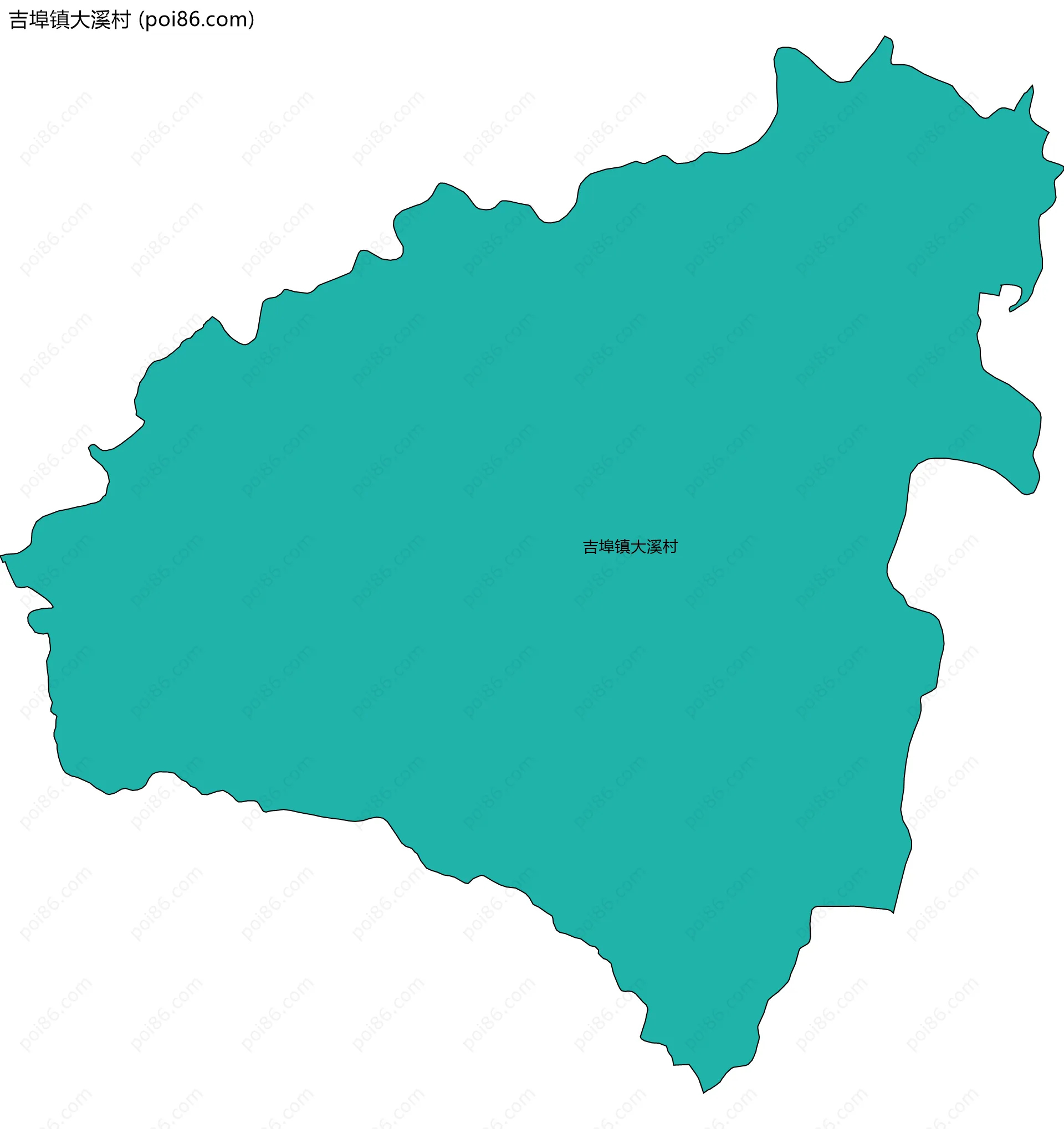 吉埠镇大溪村边界地图