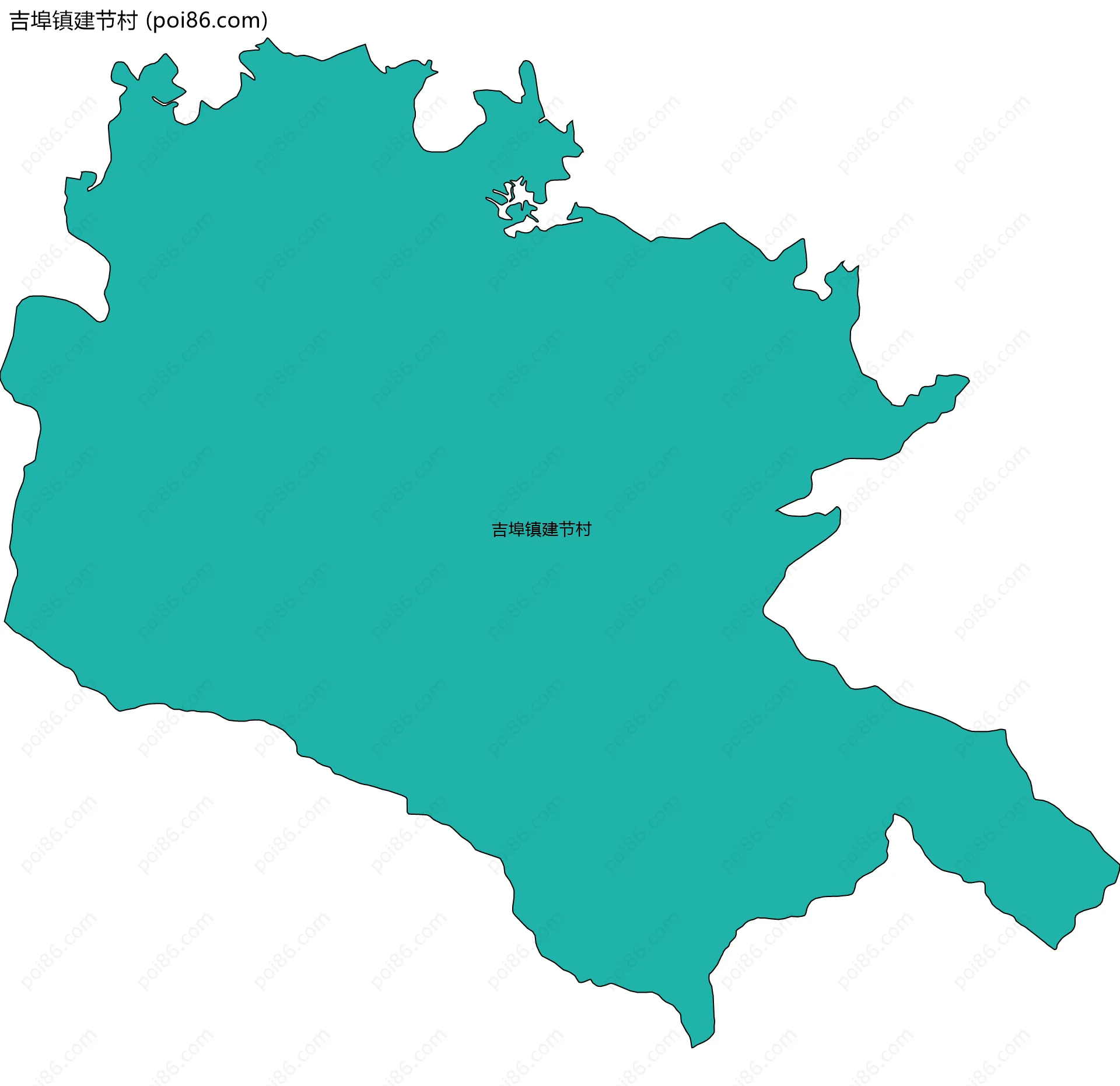 吉埠镇建节村边界地图