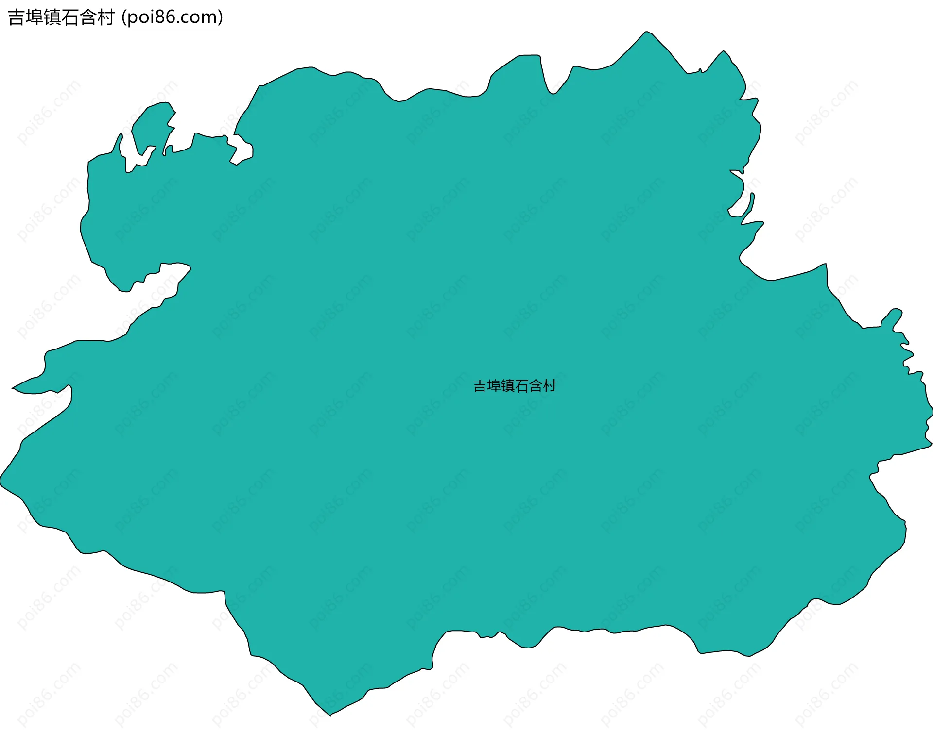 吉埠镇石含村边界地图