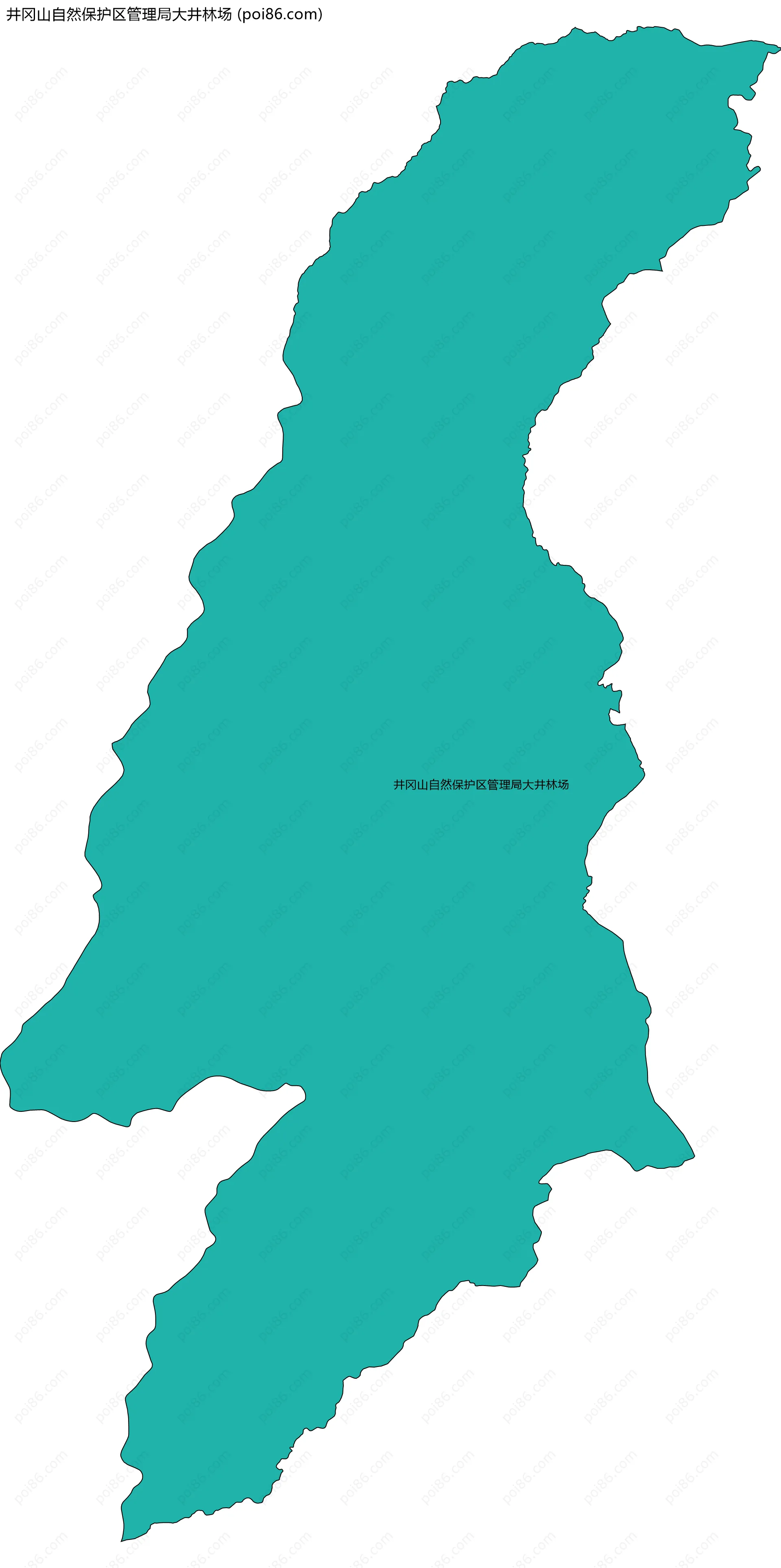 井冈山自然保护区管理局大井林场边界地图