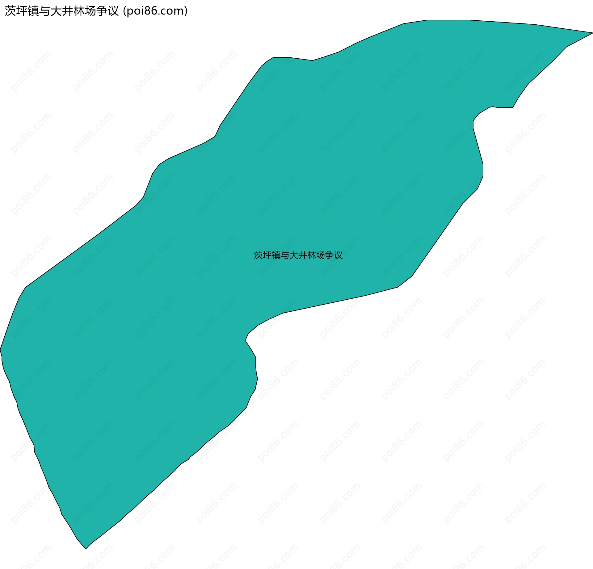 茨坪镇与大井林场争议边界地图