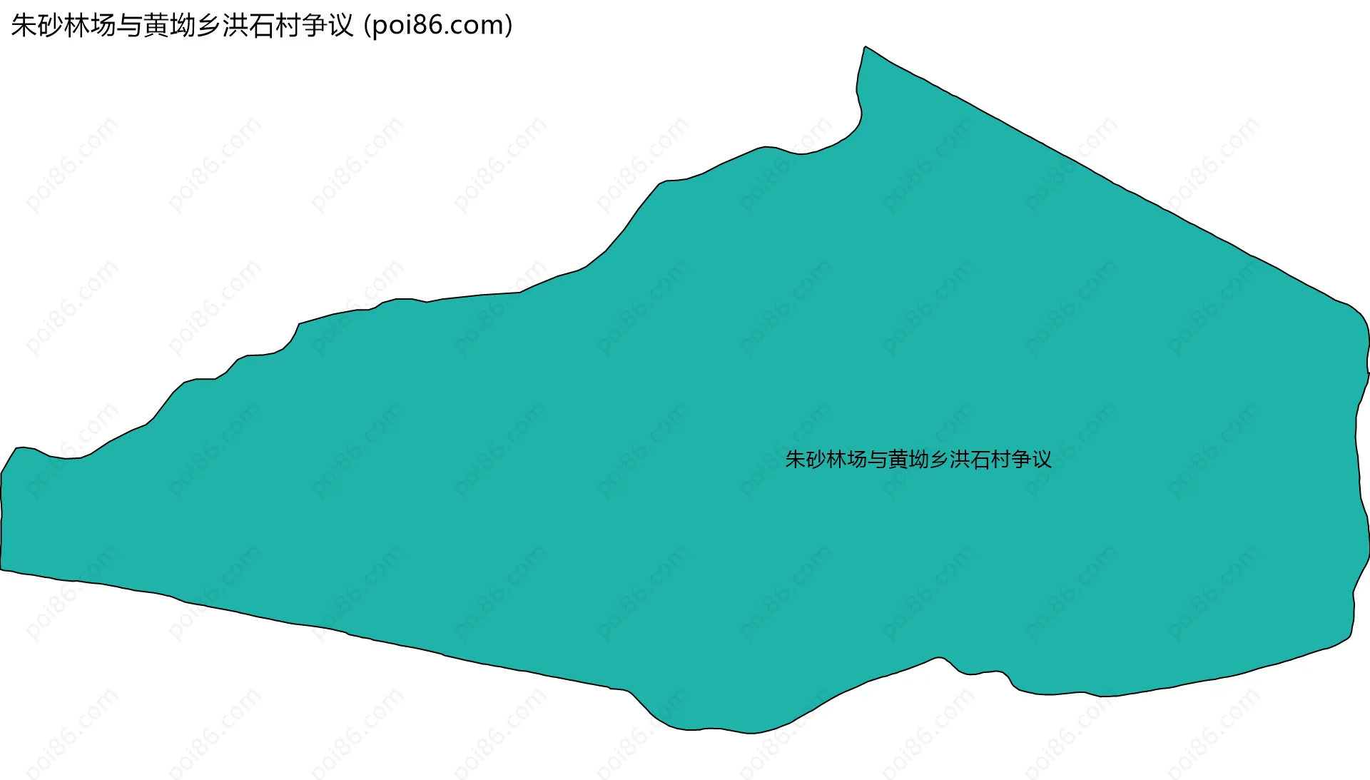 朱砂林场与黄坳乡洪石村争议边界地图