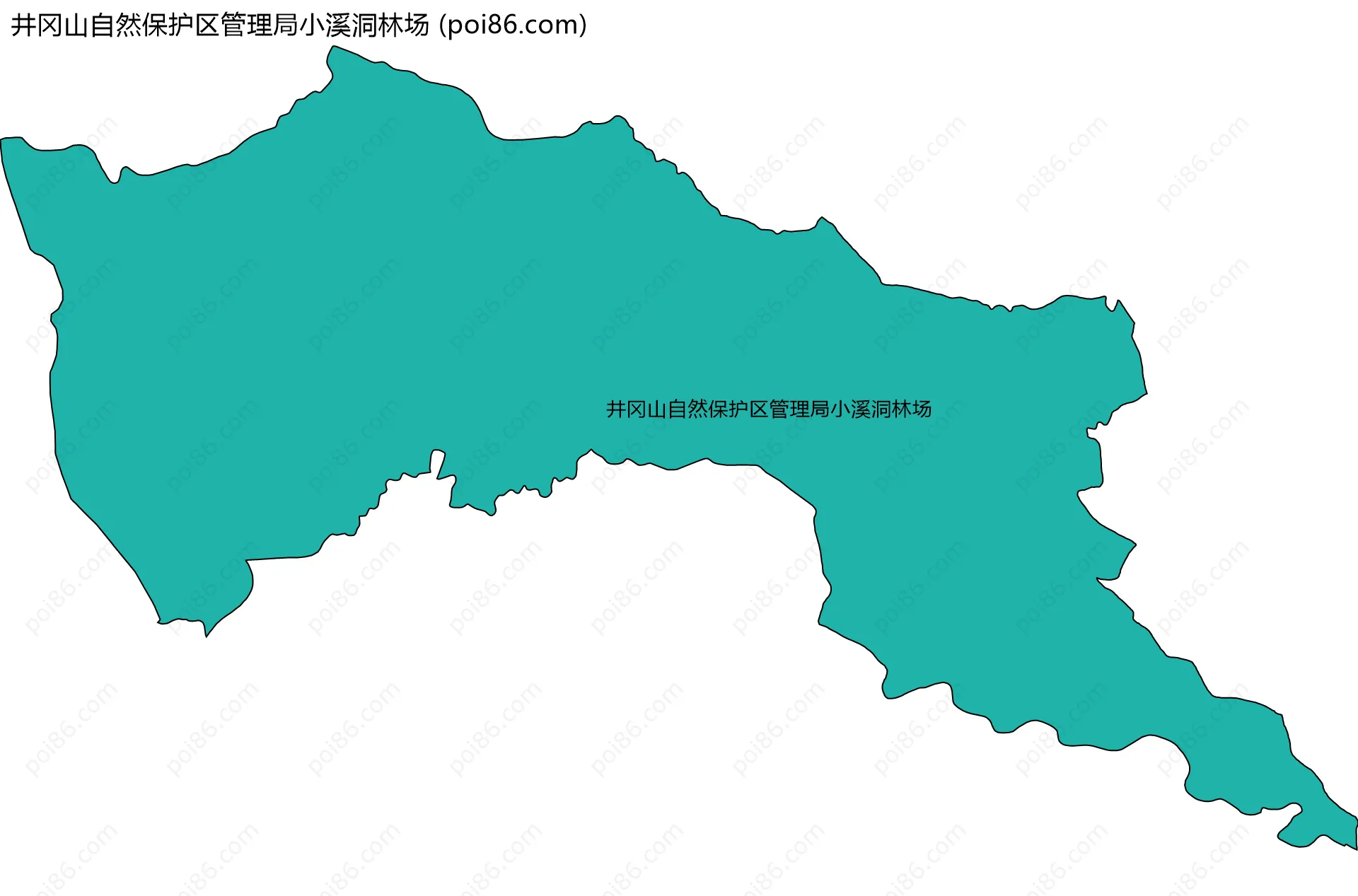 井冈山自然保护区管理局小溪洞林场边界地图