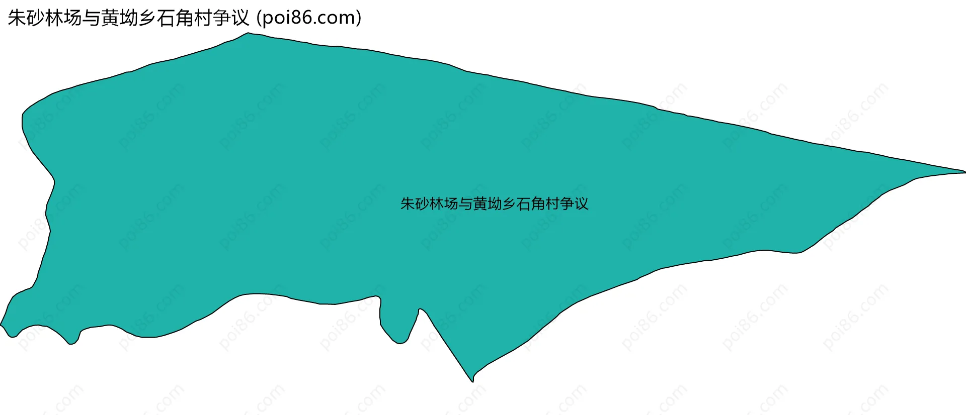 朱砂林场与黄坳乡石角村争议边界地图
