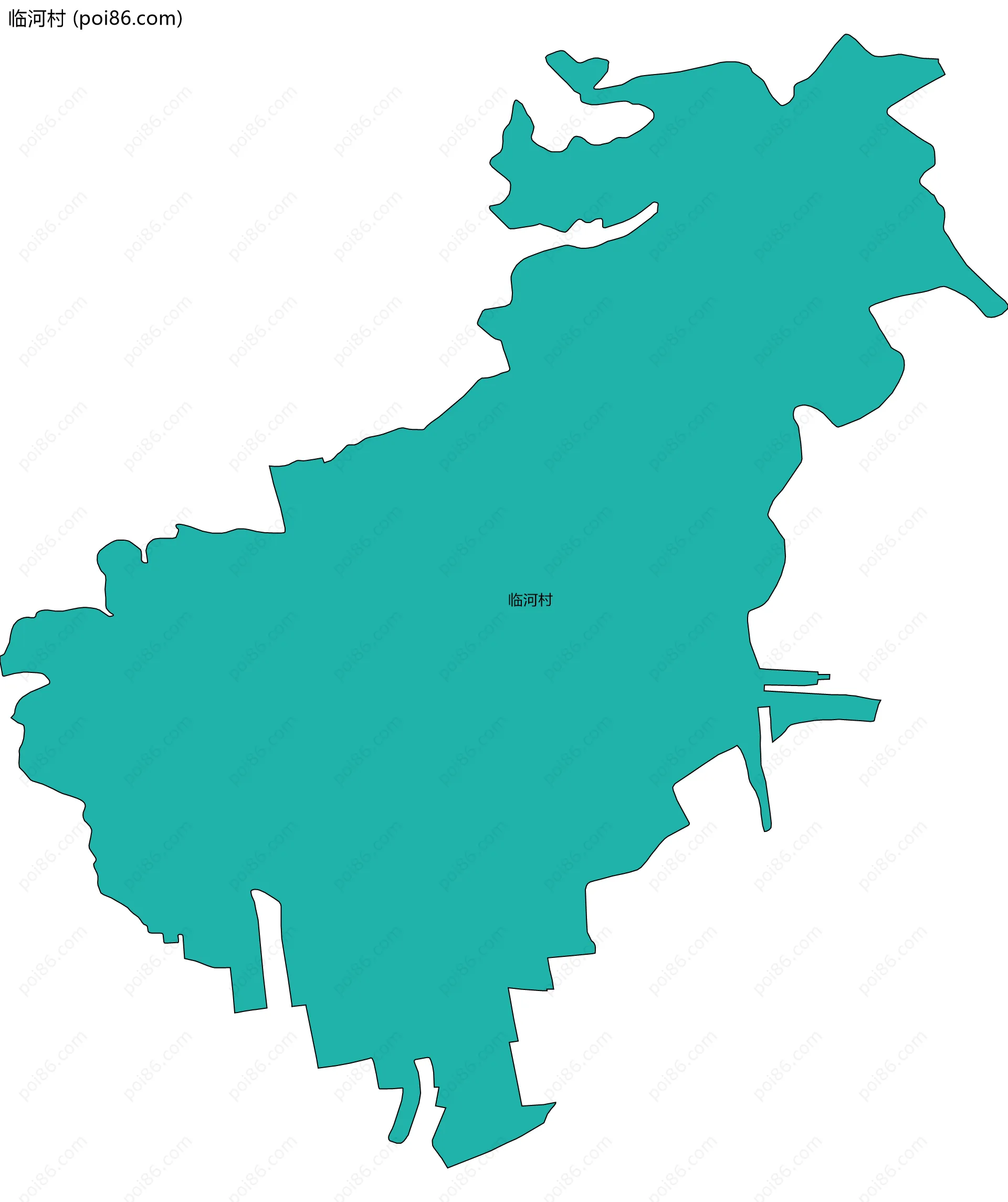 临河村边界地图