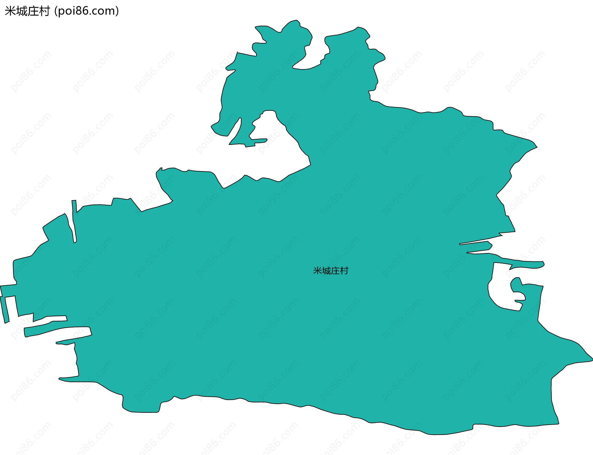 米城庄村边界地图