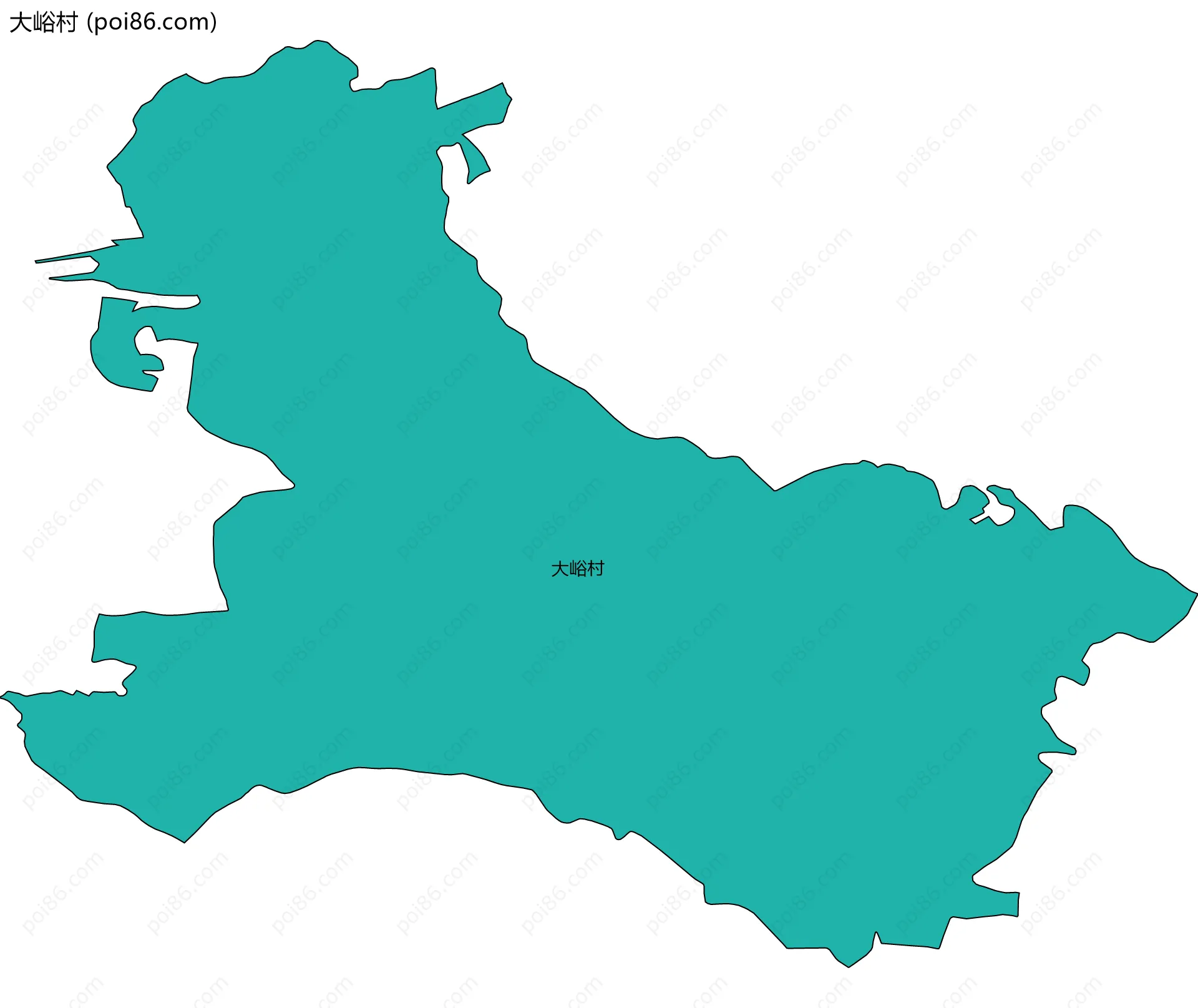 大峪村边界地图