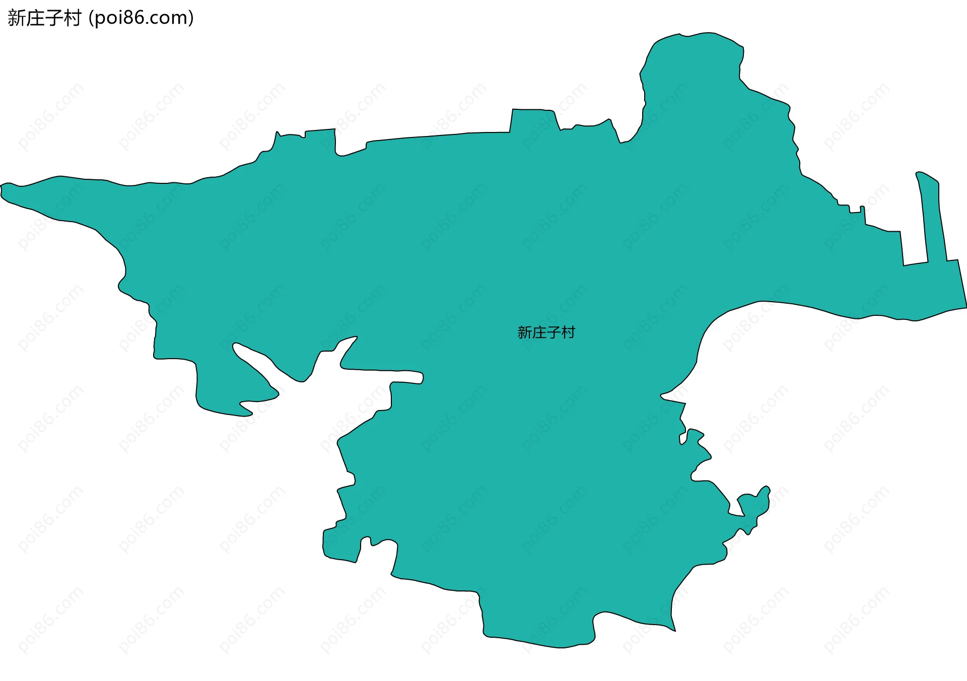 新庄子村边界地图