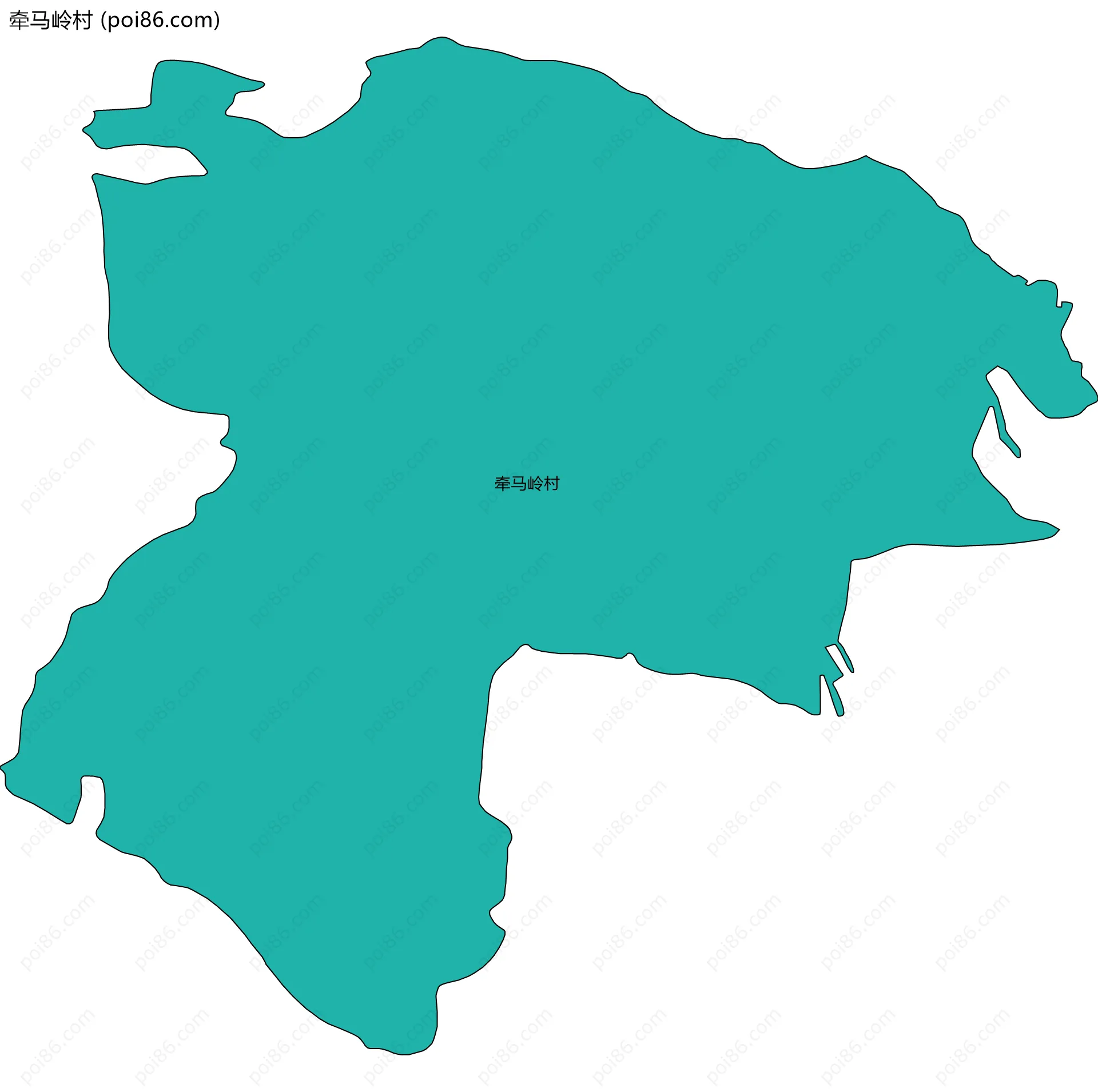 牵马岭村边界地图