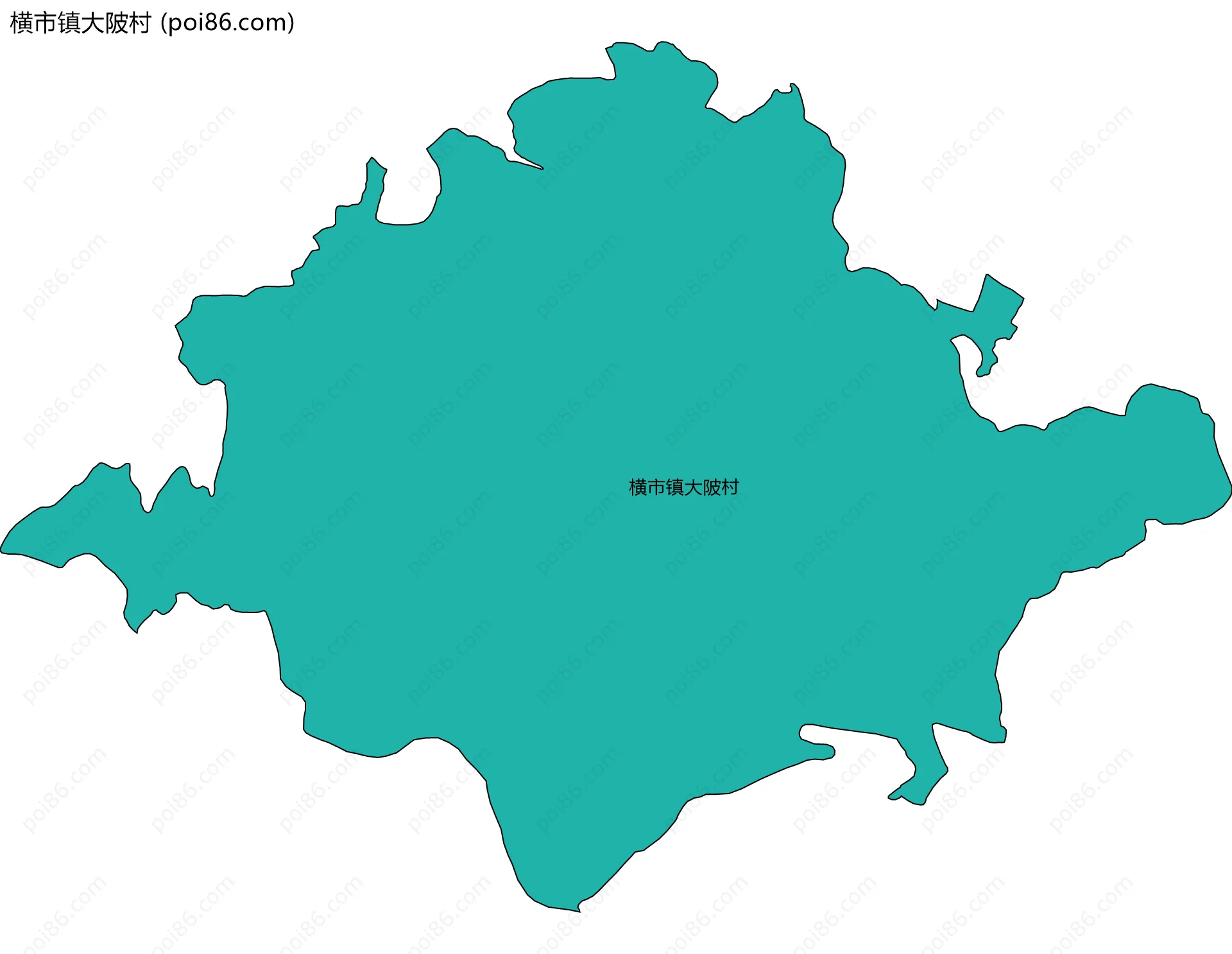 横市镇大陂村边界地图