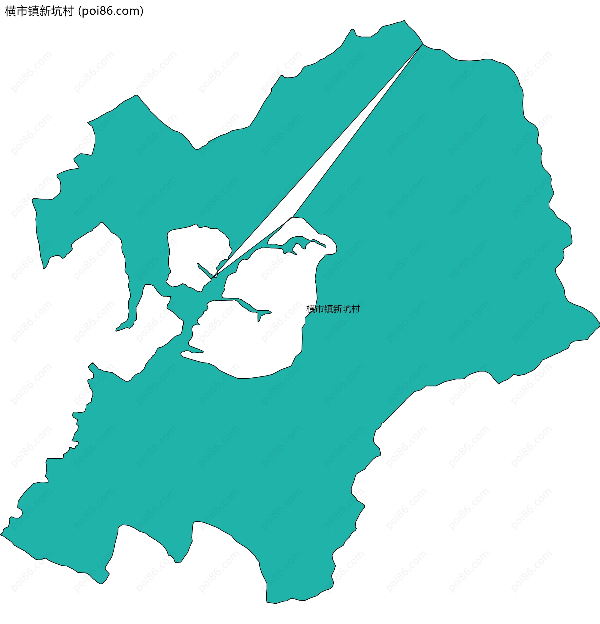 横市镇新坑村边界地图