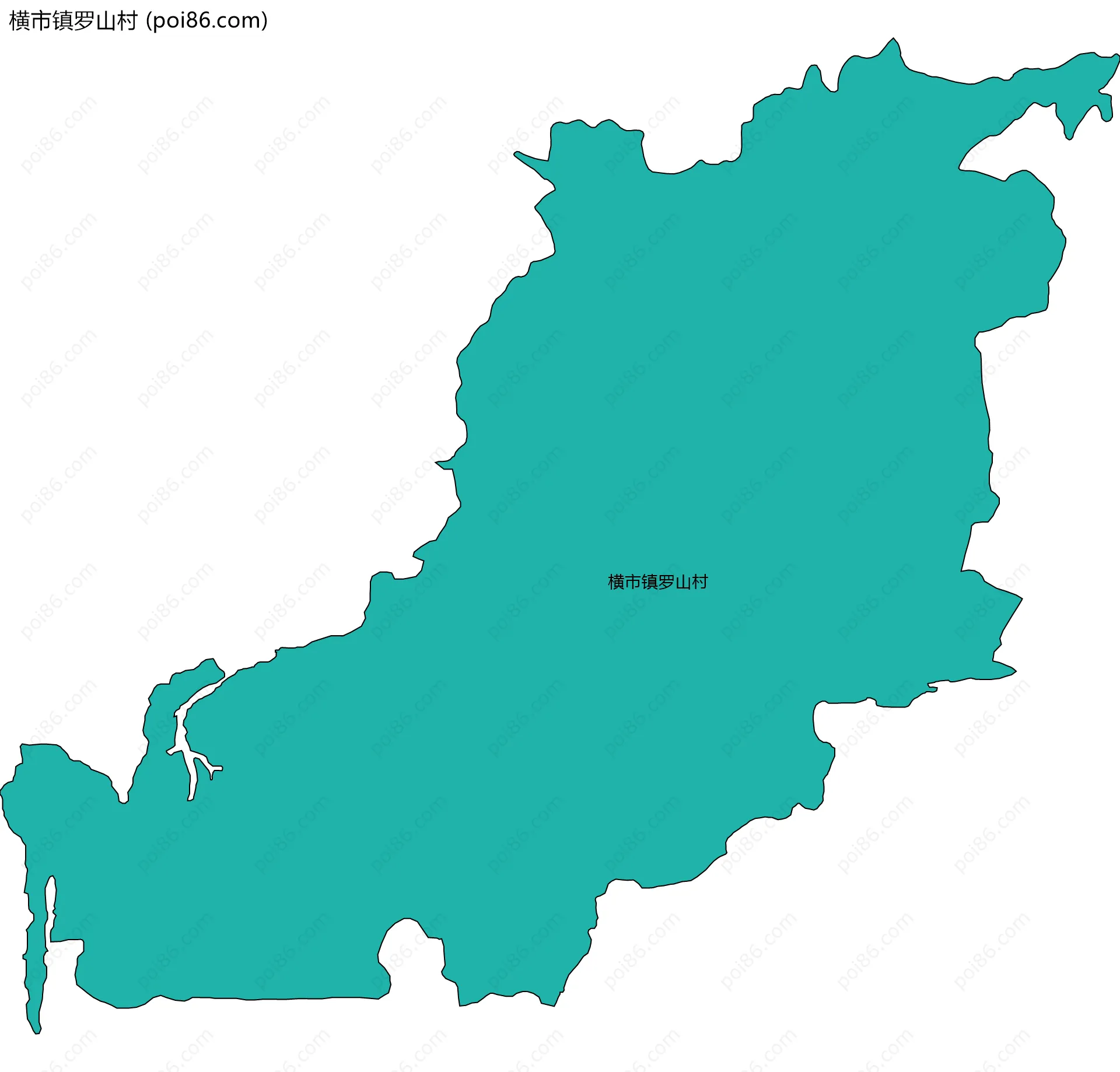 横市镇罗山村边界地图