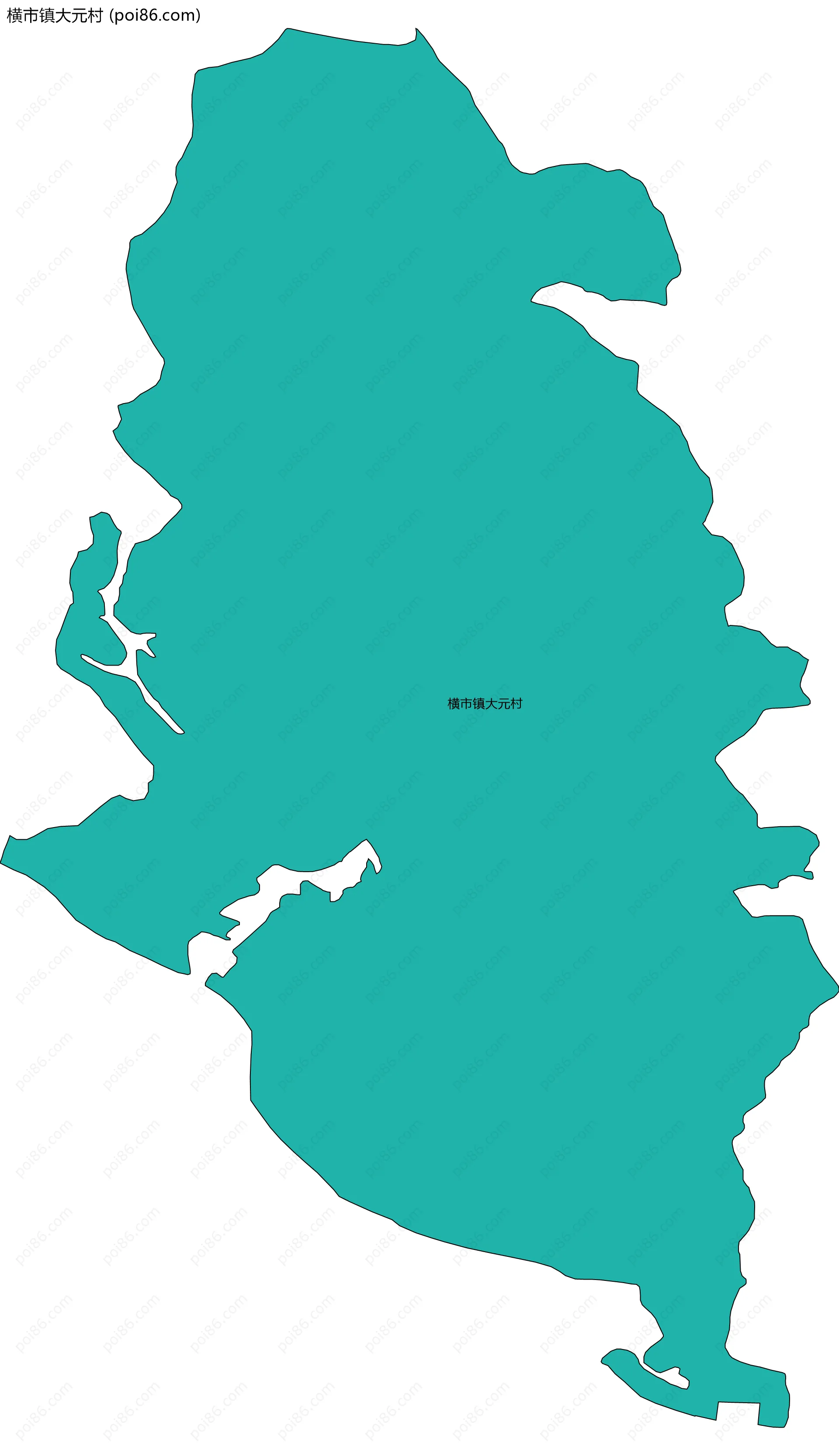 横市镇大元村边界地图
