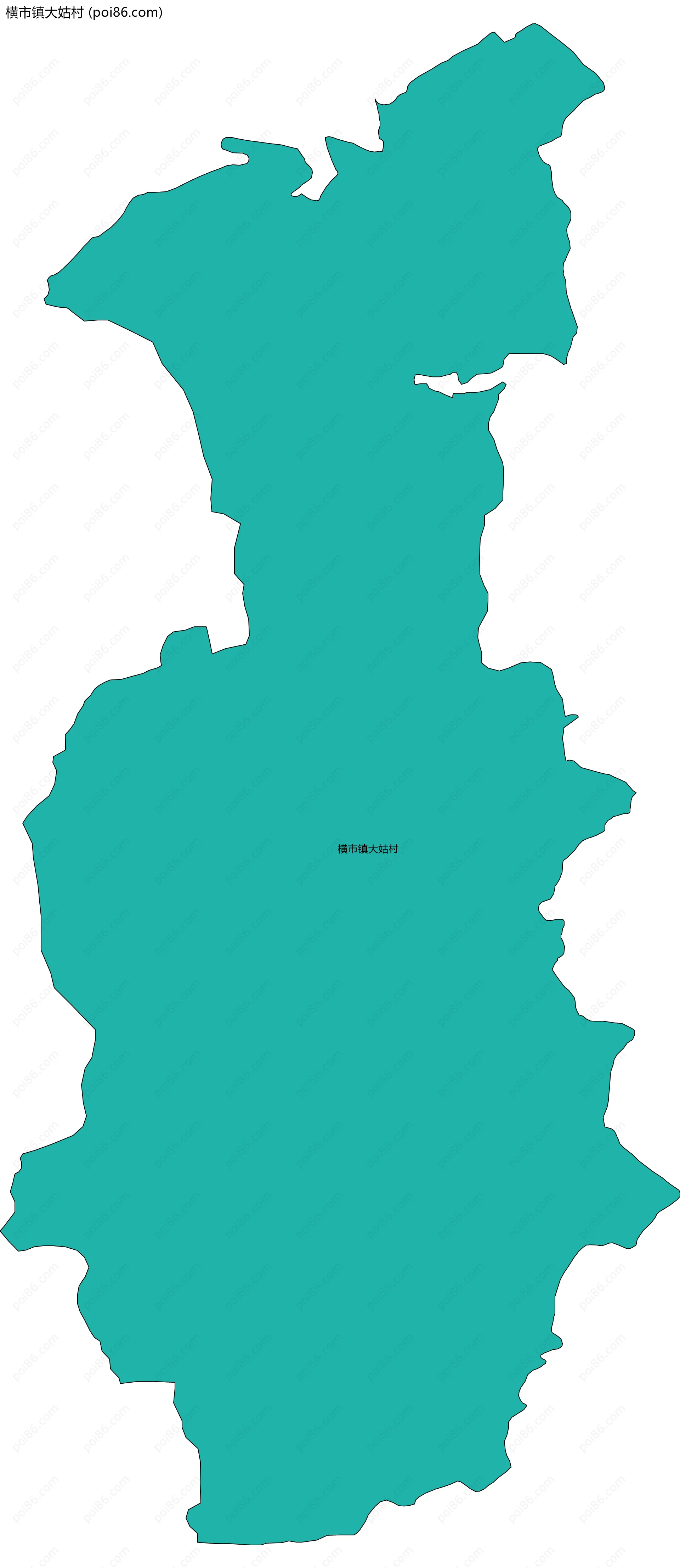 横市镇大姑村边界地图