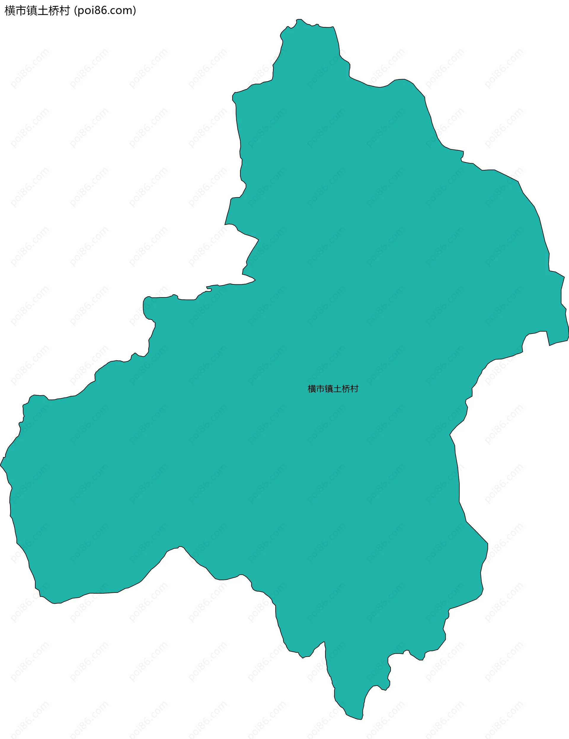 横市镇土桥村边界地图