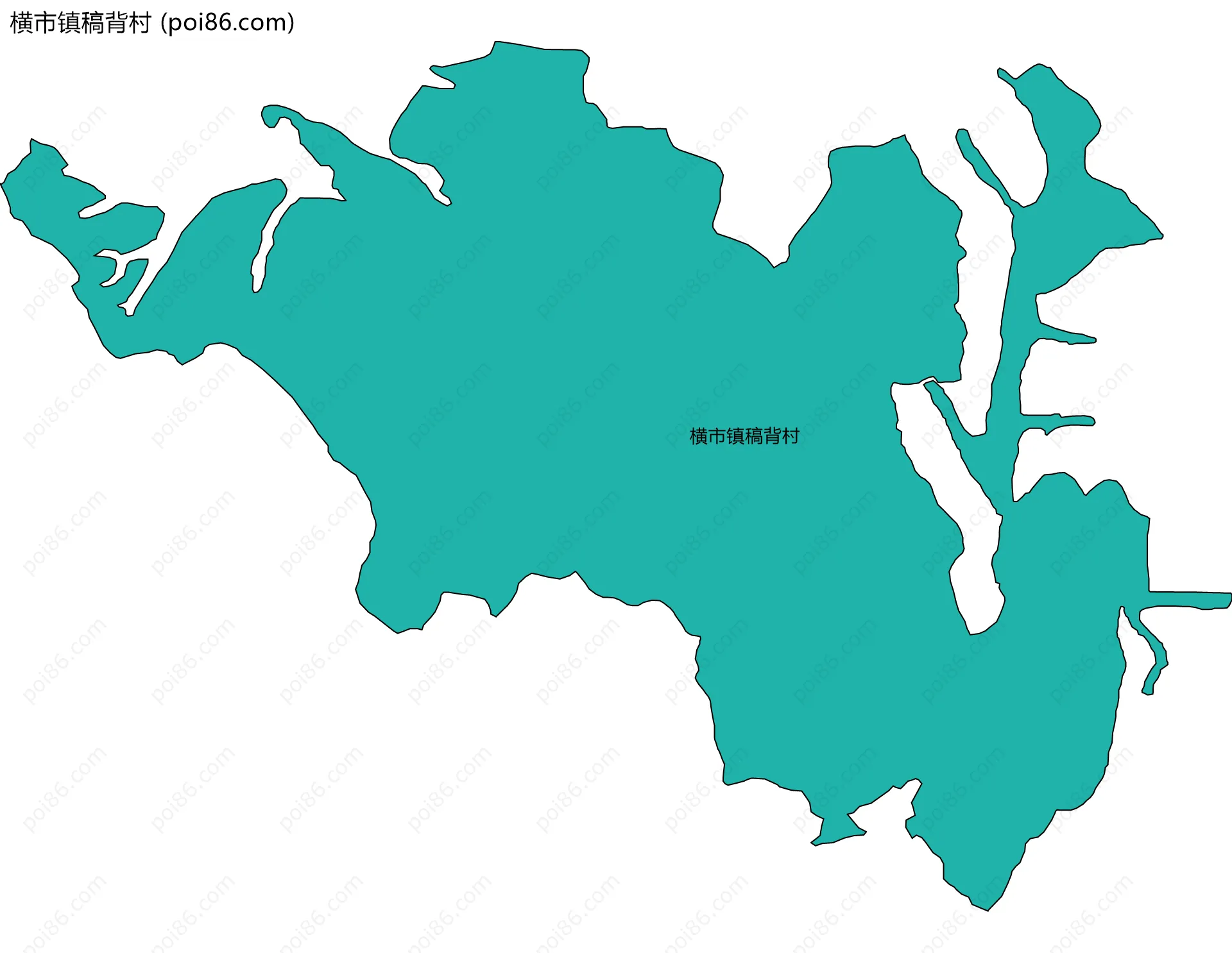 横市镇稿背村边界地图