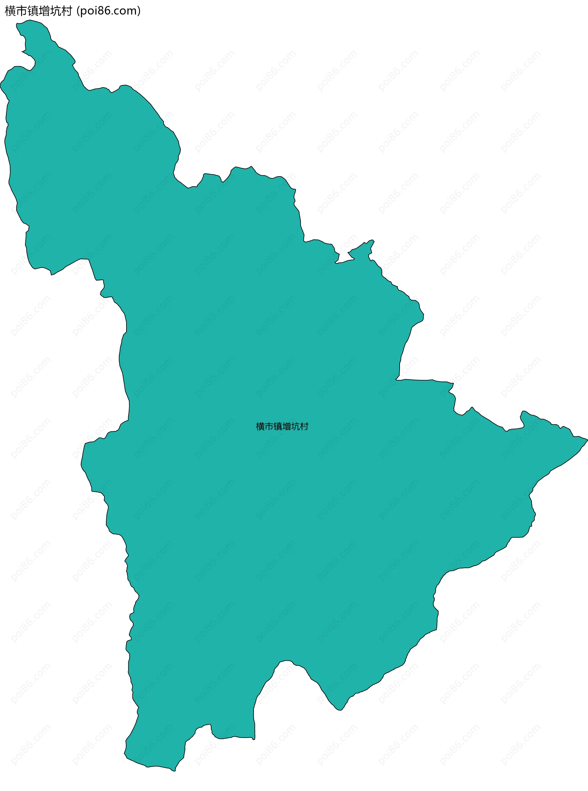横市镇增坑村边界地图