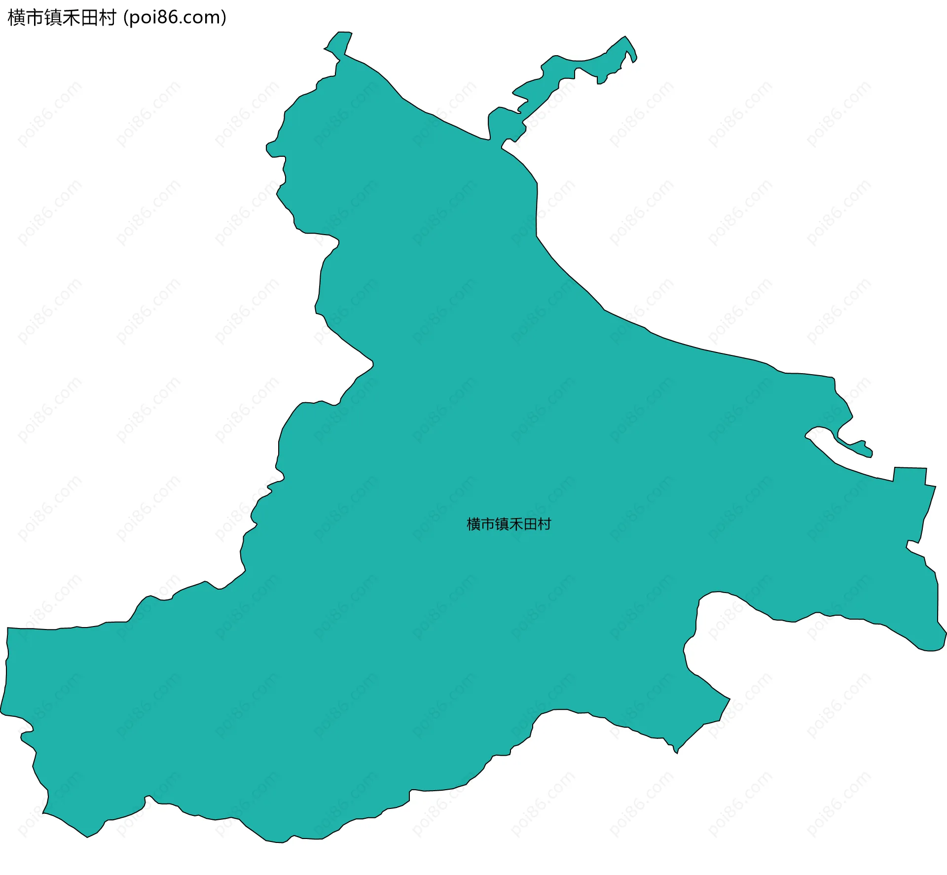 横市镇禾田村边界地图