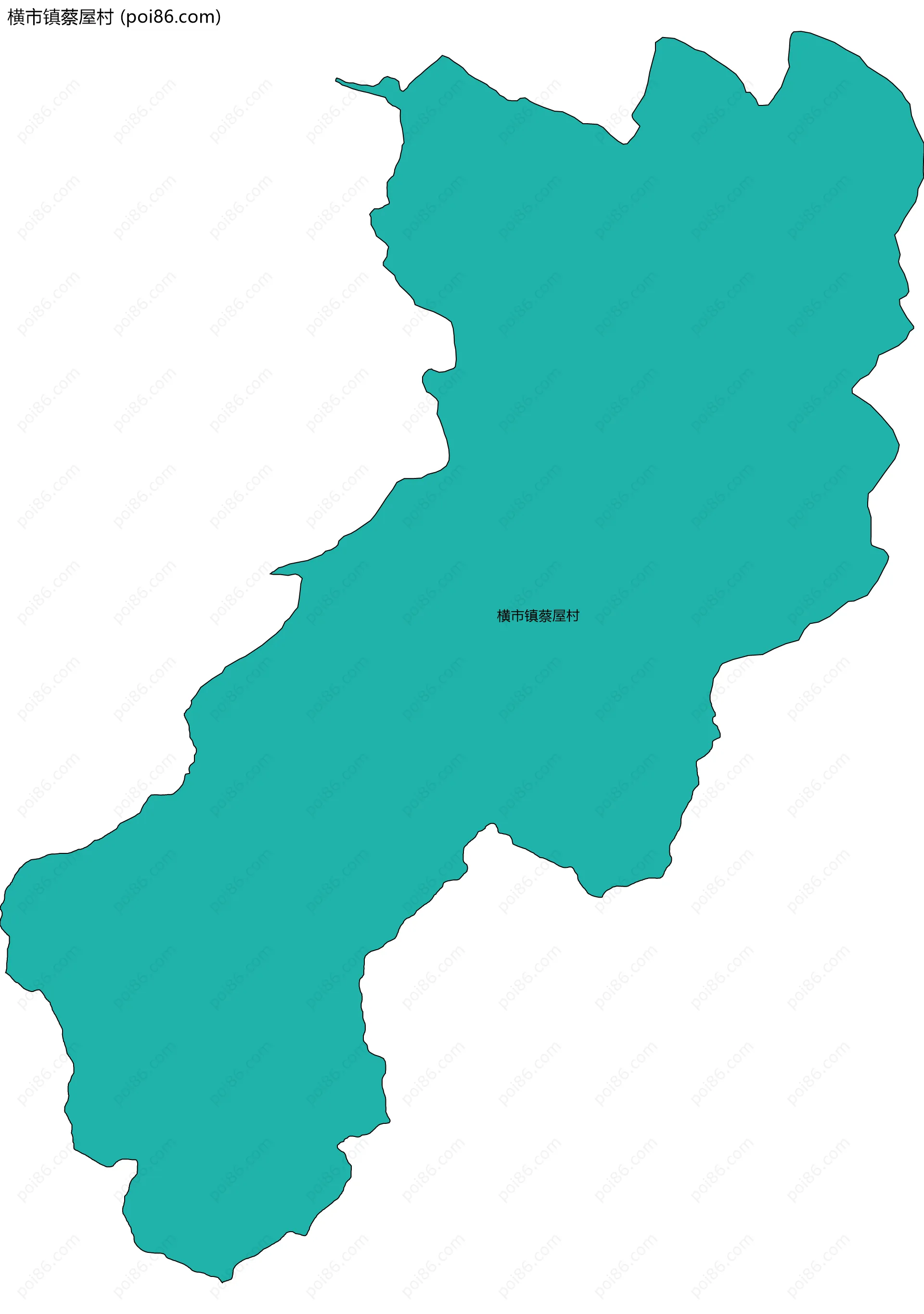 横市镇蔡屋村边界地图