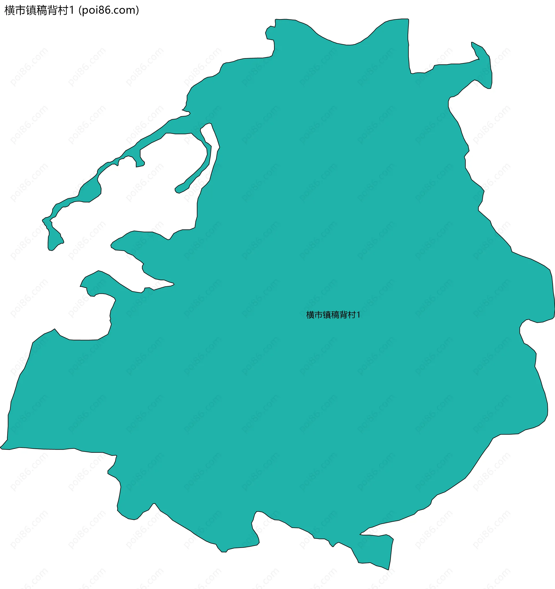 横市镇稿背村1边界地图