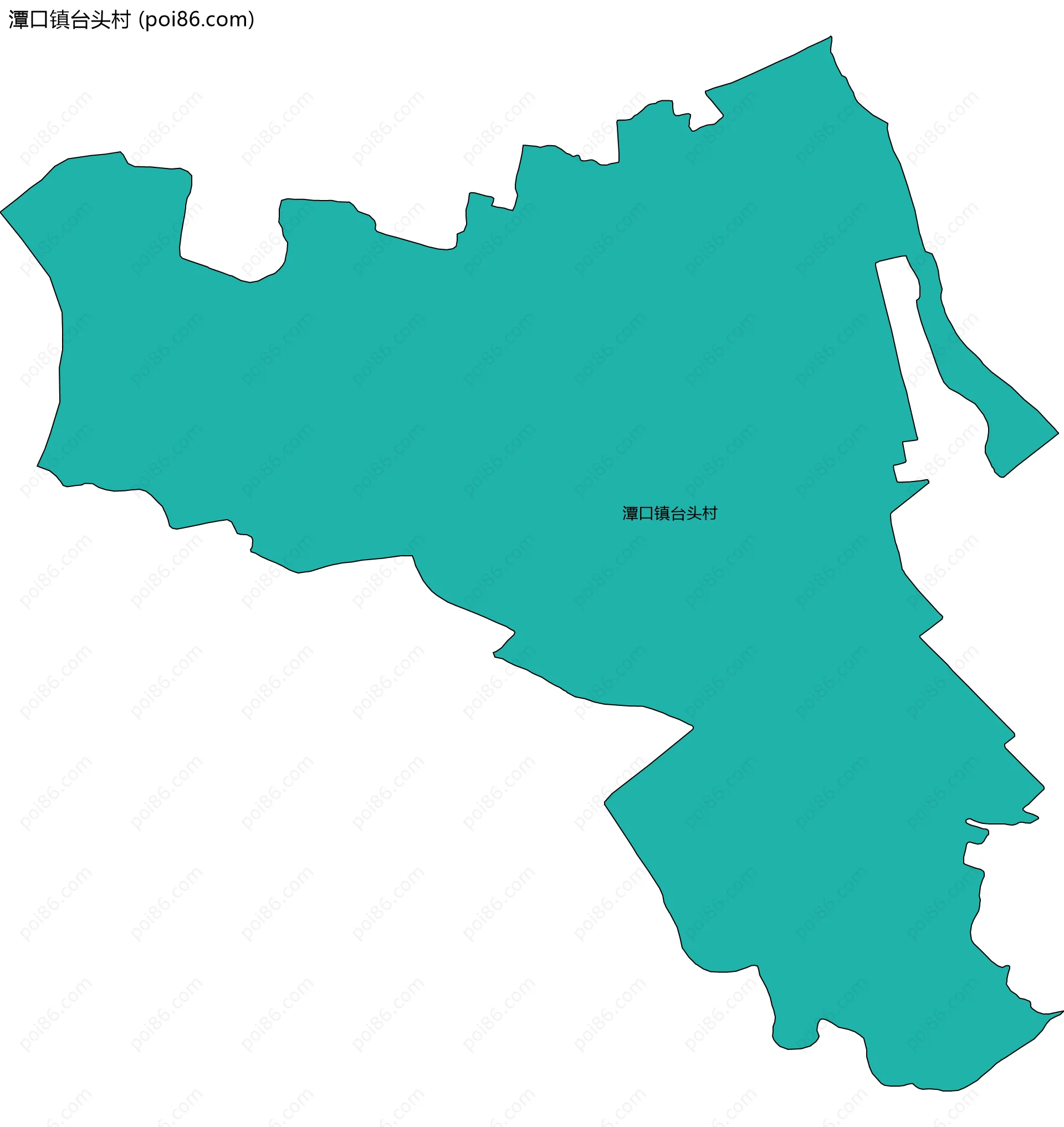 潭口镇台头村边界地图