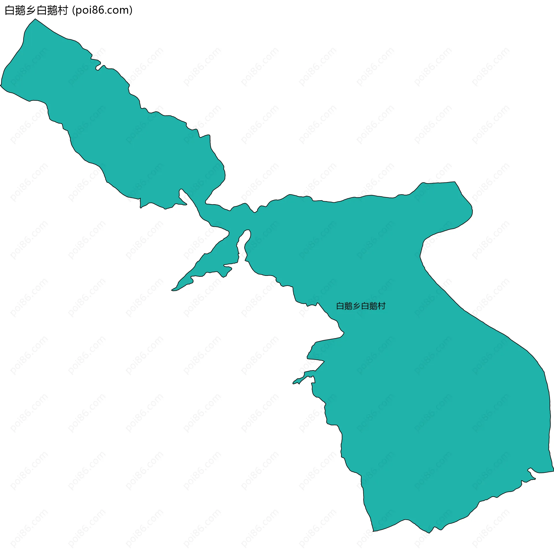 白鹅乡白鹅村边界地图