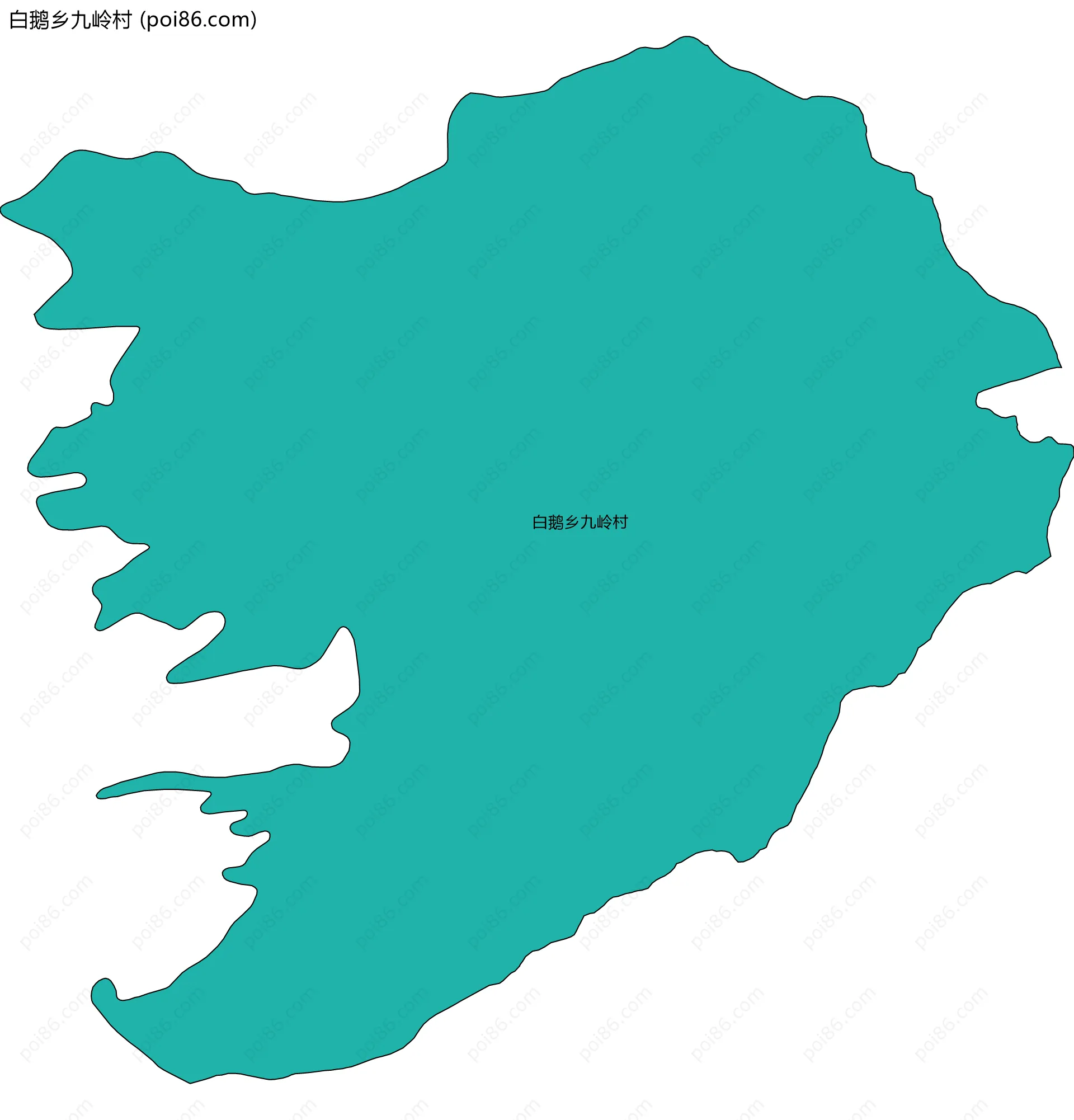 白鹅乡九岭村边界地图