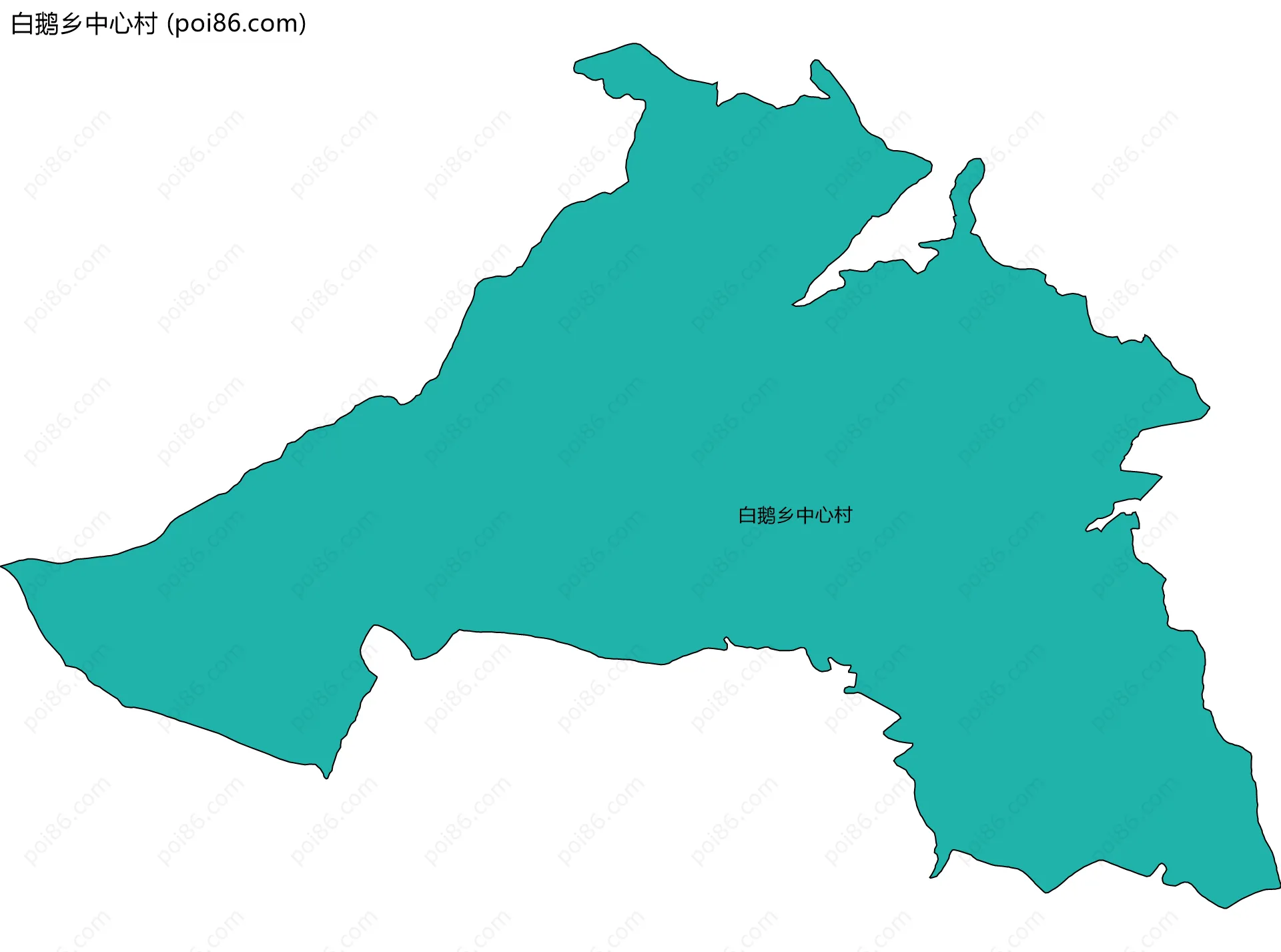 白鹅乡中心村边界地图