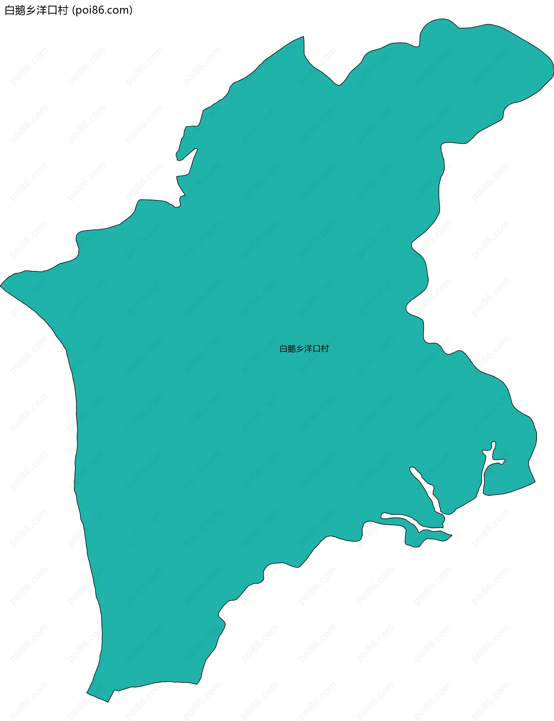 白鹅乡洋口村边界地图