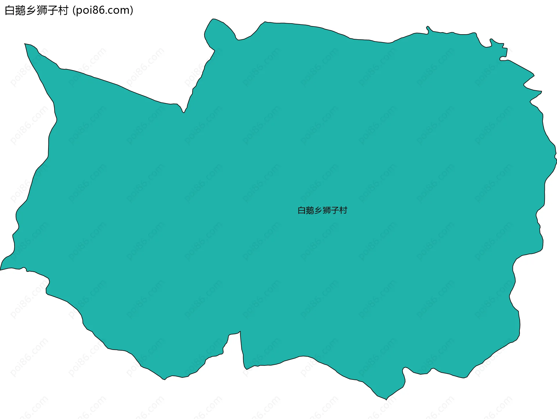 白鹅乡狮子村边界地图