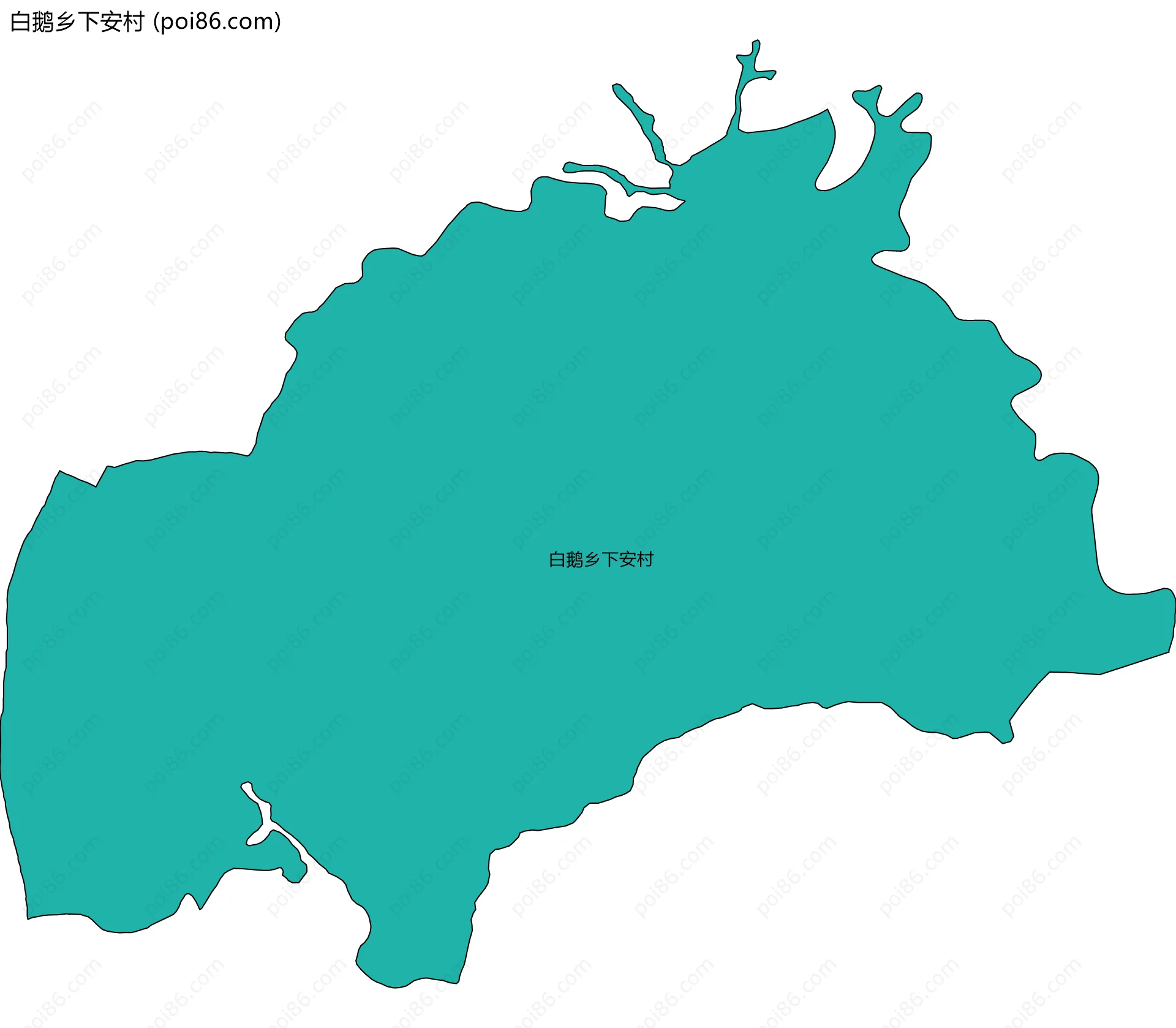 白鹅乡下安村边界地图