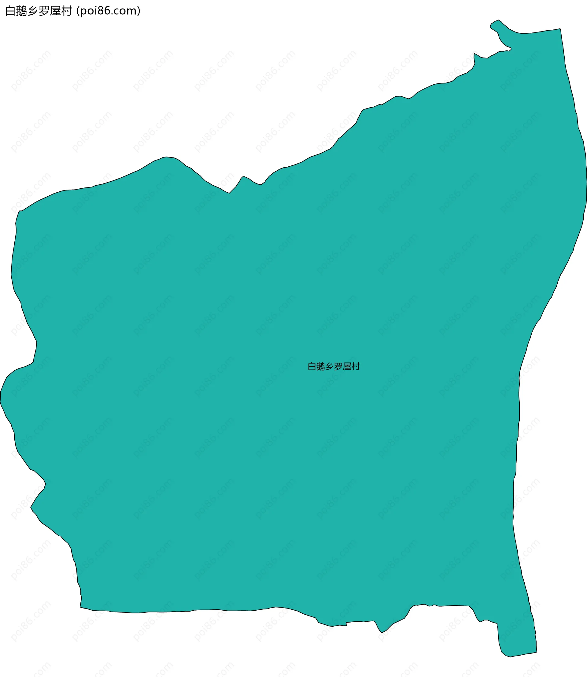 白鹅乡罗屋村边界地图