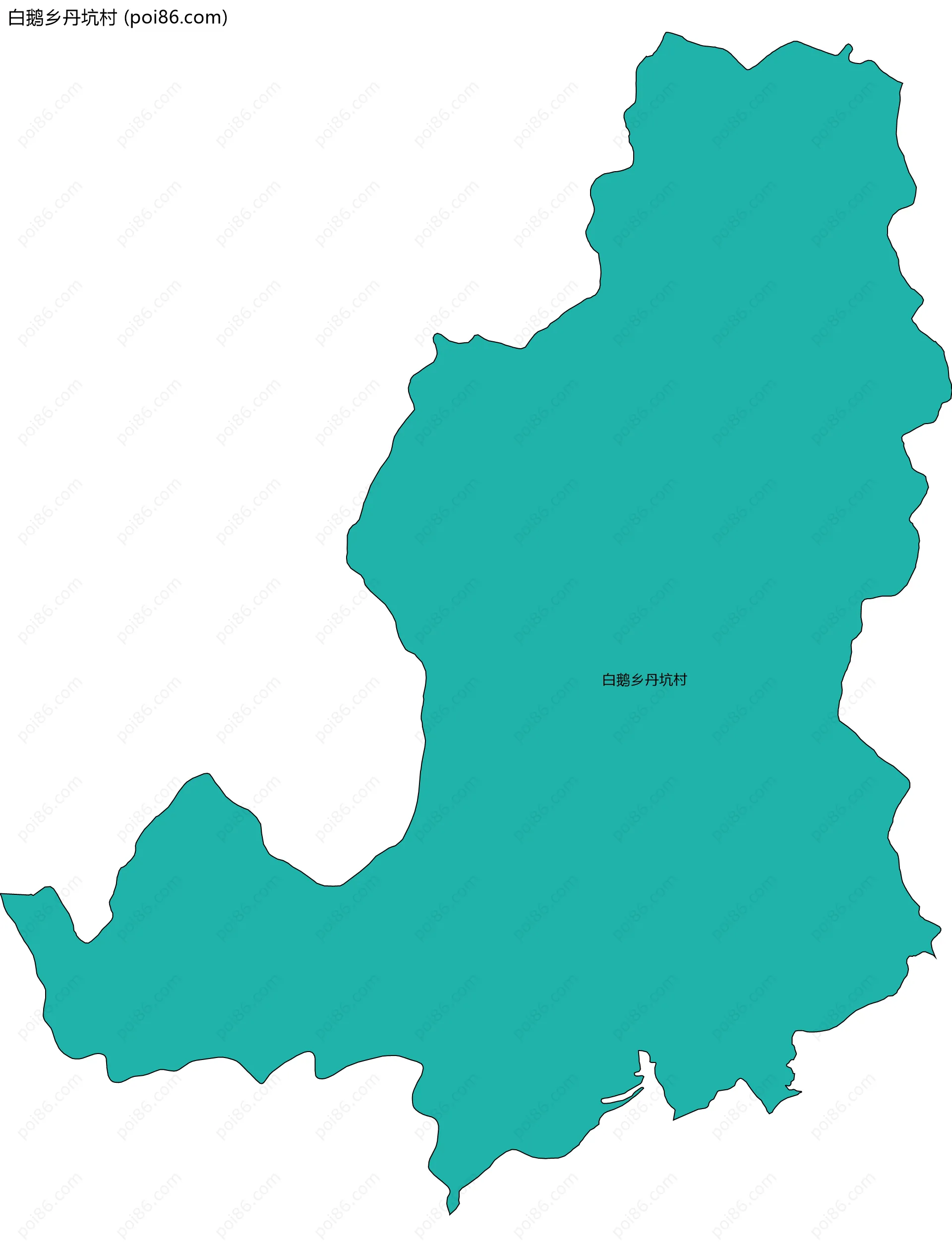 白鹅乡丹坑村边界地图