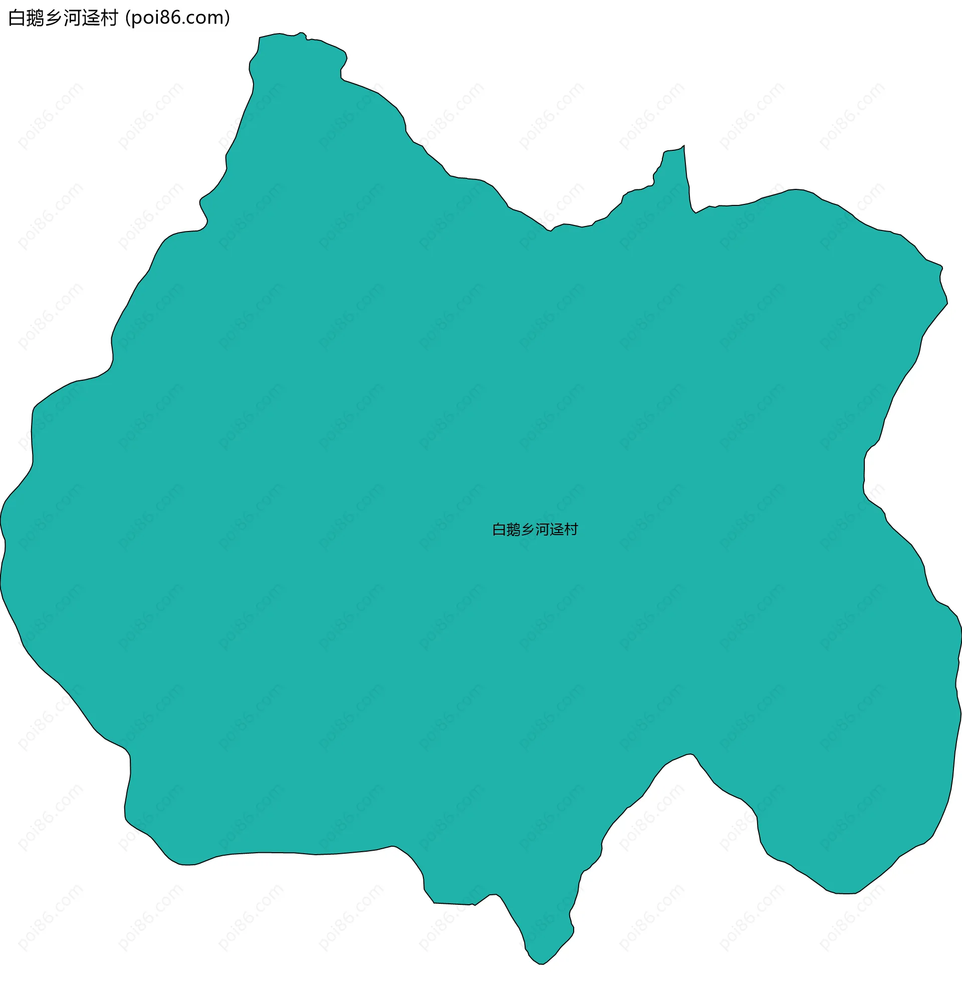 白鹅乡河迳村边界地图